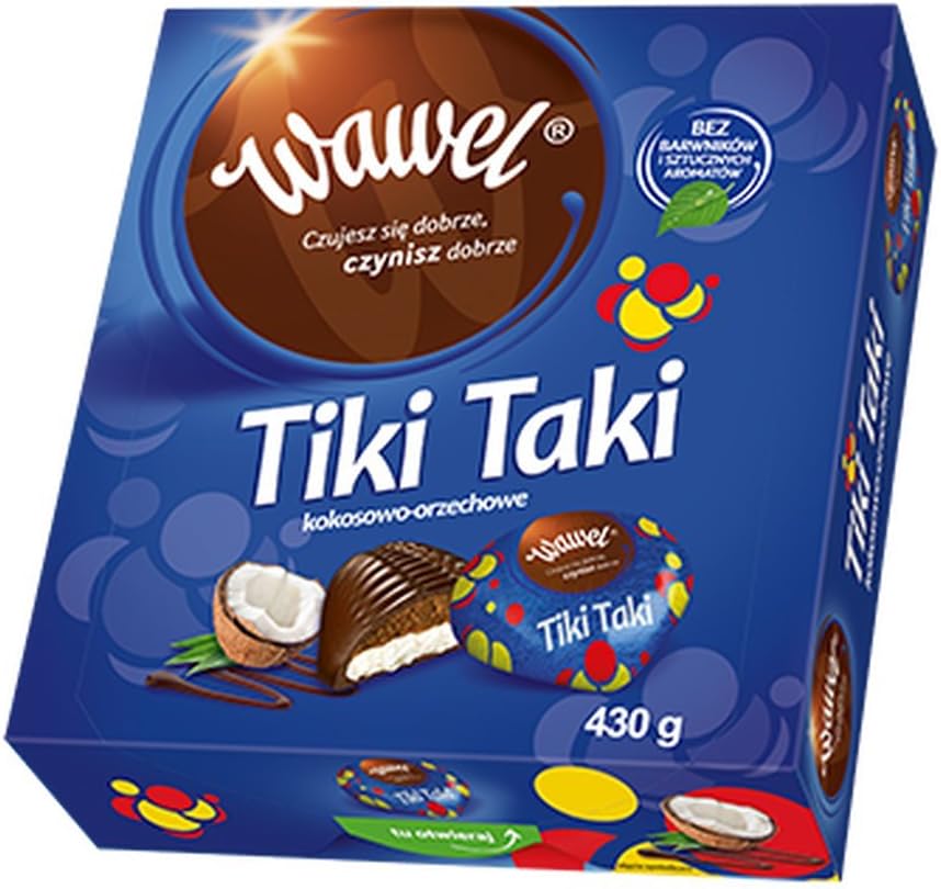 Filled Chocolates - Chocolate Bombons - Tiki Taki 430g by WAWEL.