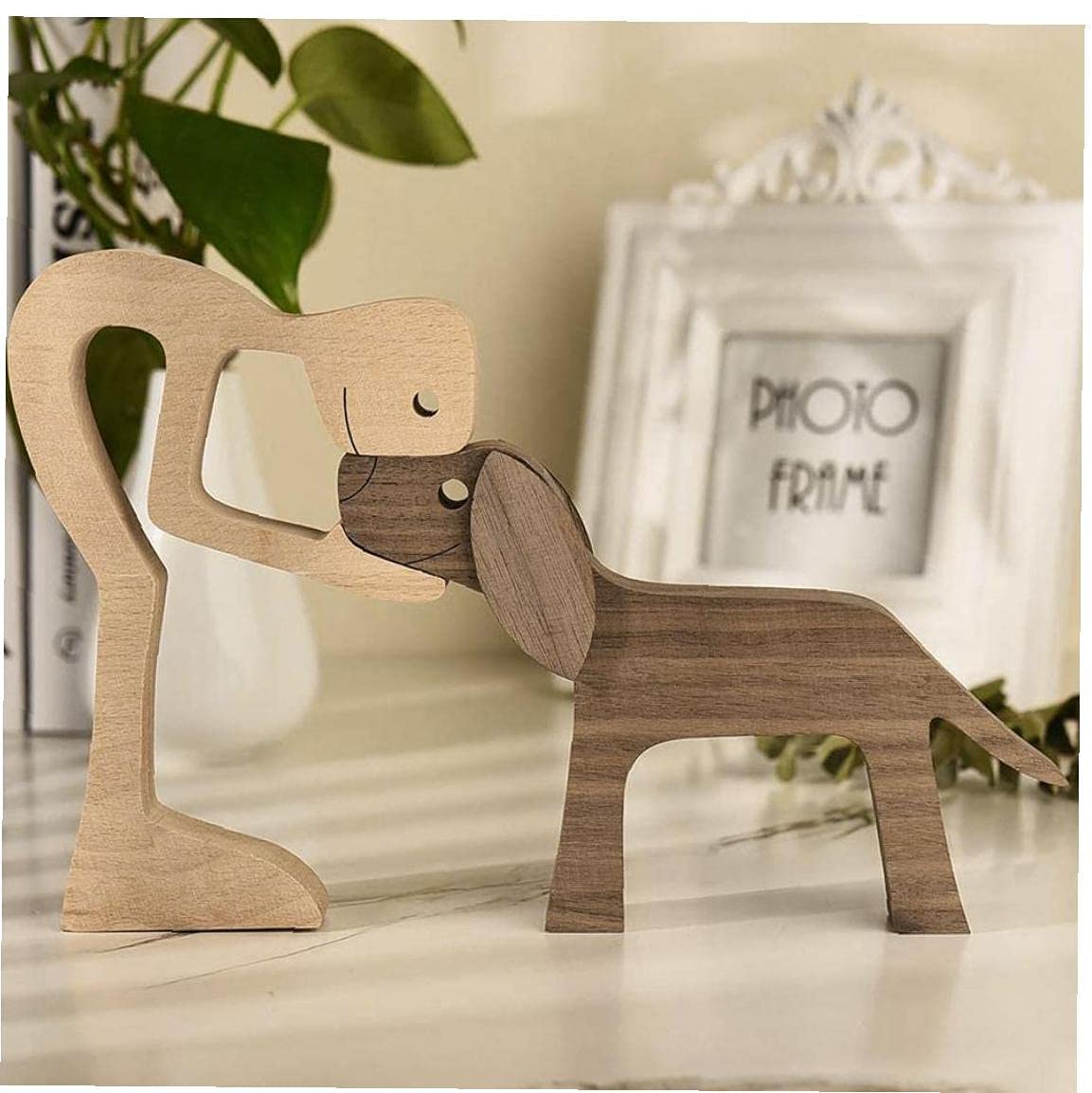 Puppy Familie Woondecoratie Houten Standbeeld Carving Craft Custom Mens En Hond Beeldjes Ornamenten familia filhote de cachorro, GPL00046 Puppy Familie Woondecoratie Houten Standbeeld Carving Craft Custom Mens En Hond Beeldjes Ornamenten familia filhote de cachorro, GPL00046
