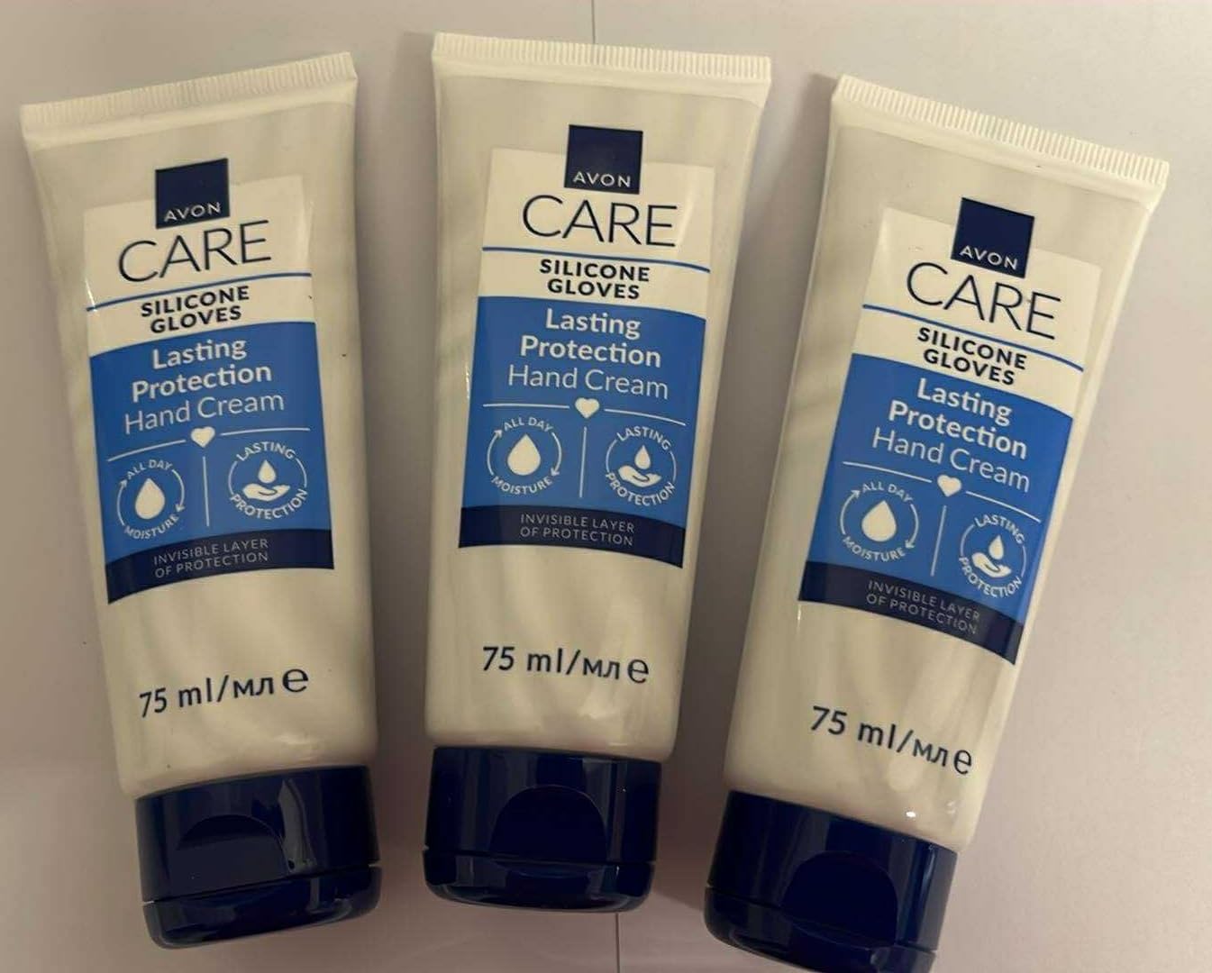 3 x Avon Hand Creams for hands nails and cuticles 75ml (3 x 75ml, Silicone & Glycerine)