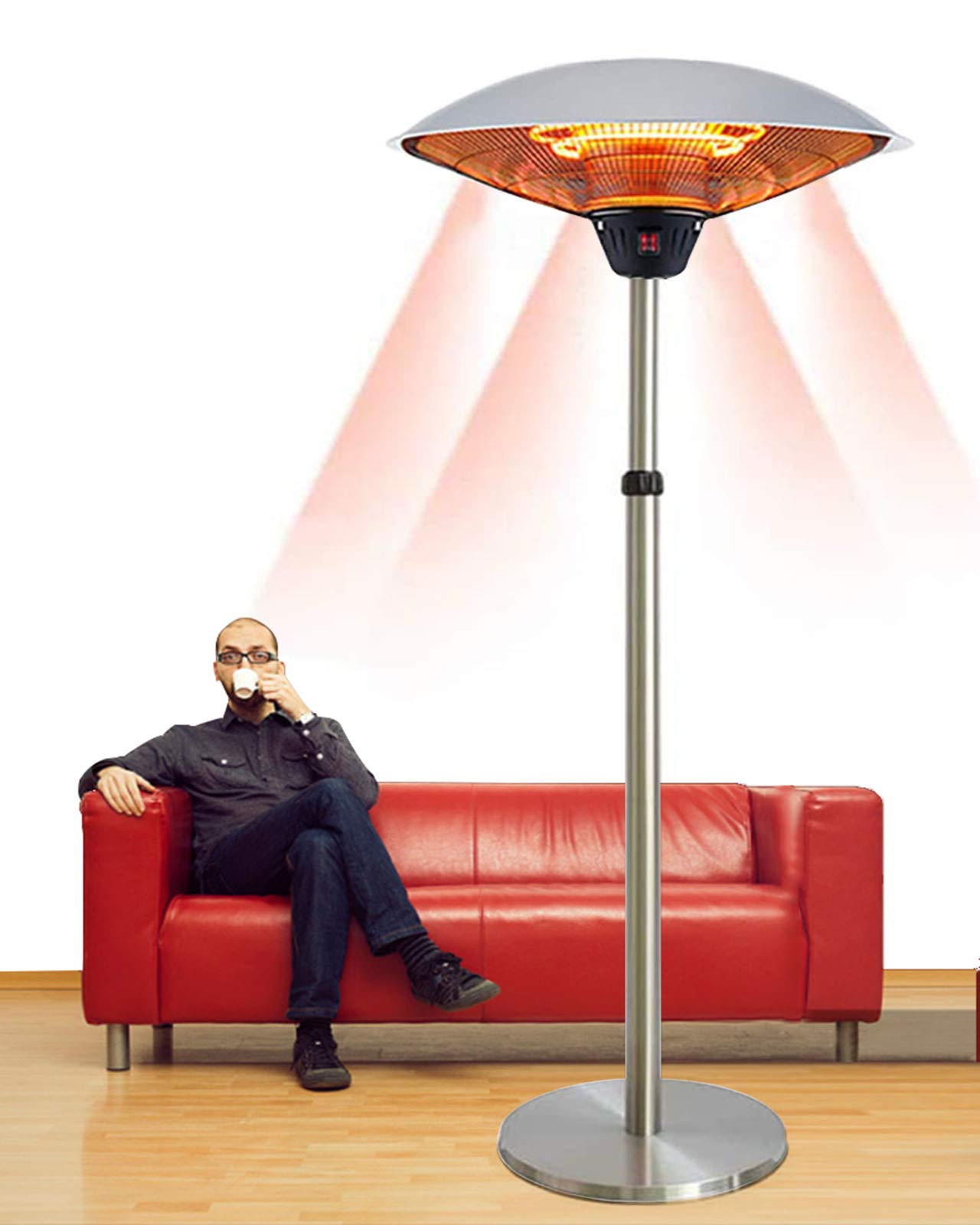 GXING Patio Heater Infrared Heater 2100/3000 W, Outdoor Heater for Balcony,  Telescopic Tube Adjustable up to 210 cm, Electric Halogen Heater, 3 Heat  Settings : Amazon.de: Garden