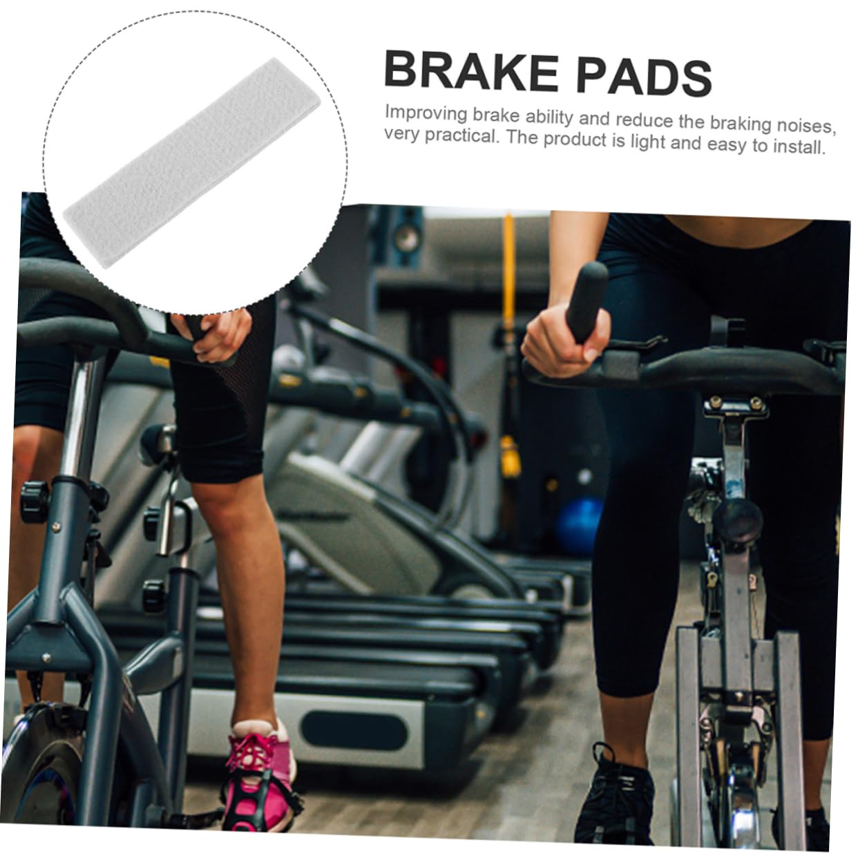HEMOTON Pastiglie Freno per Cyclette in Feltro 6 Pezzi Riducono Rumore Facili da Installare per Bici da Fitness Indoor e Palestra