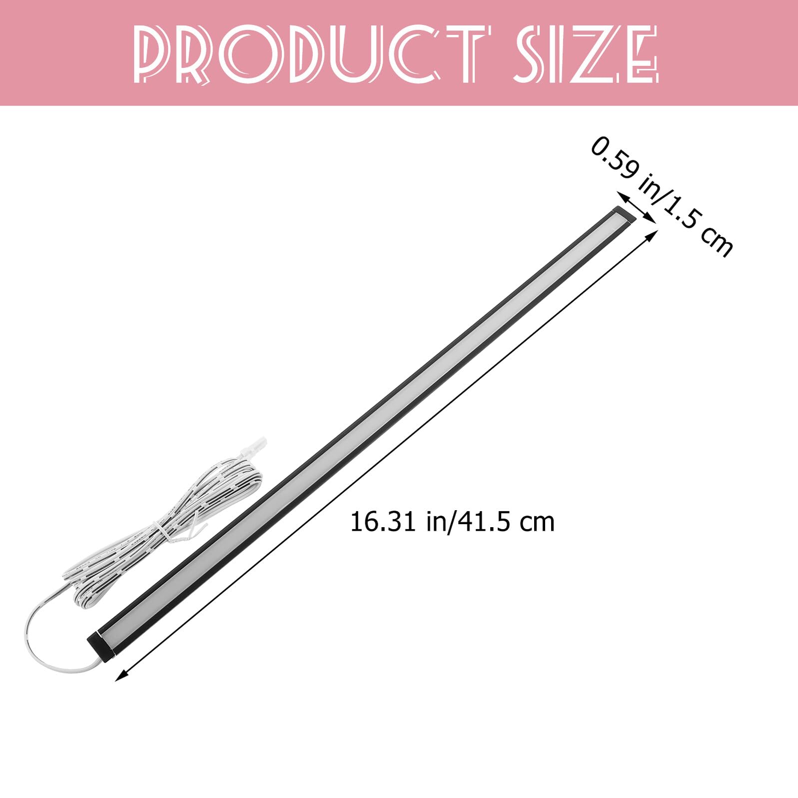 Lot de 2 Bandes LED Encastrables 40 Cm 12v Lumière Naturelle 4000k pour Éclairage sous Meuble la Cuisine et Armoire, Éclairage LED Armoires Rechargeable sans Transformateur,