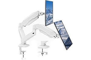 White Dual Monitor Mount: Ultimate Workstation Enhancement