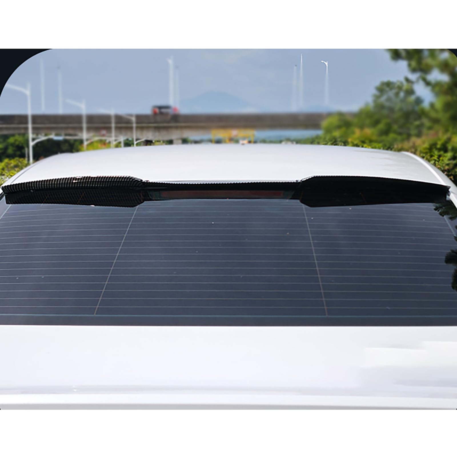 Set di Alette Spoiler per Bagagliaio Auto, Splitter Posteriore a Tre sezioni, alettone Posteriore, Compatibile per Benz W222 S-Class S 450 L 4MATIC 2017-2020,2-Carbon Fiber Look