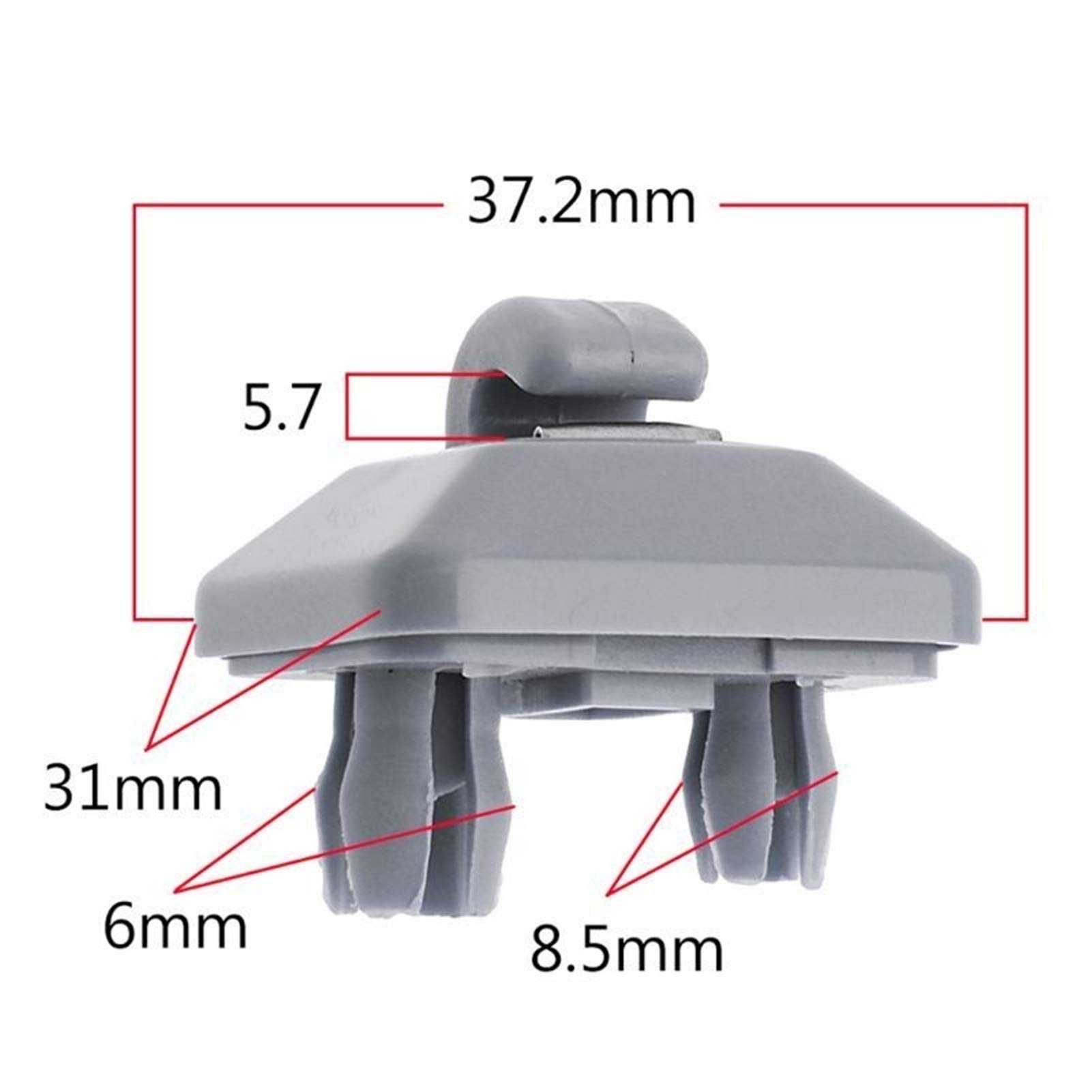 Auto Sun Visor Clip,Sun Visor Clip Hook 2PC Plastic Gray/Beige Sun Visor Clip Hook Holder For Audi A1 A3 A4 A5 Q3 Q5 2013 2014 2015 (Color : Gray - View #6