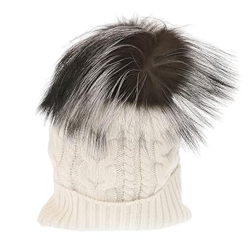 モンクレール　ニット帽 ファー付き モンクレールフォックスファー付きニット帽⭐︎新品 タグ付き