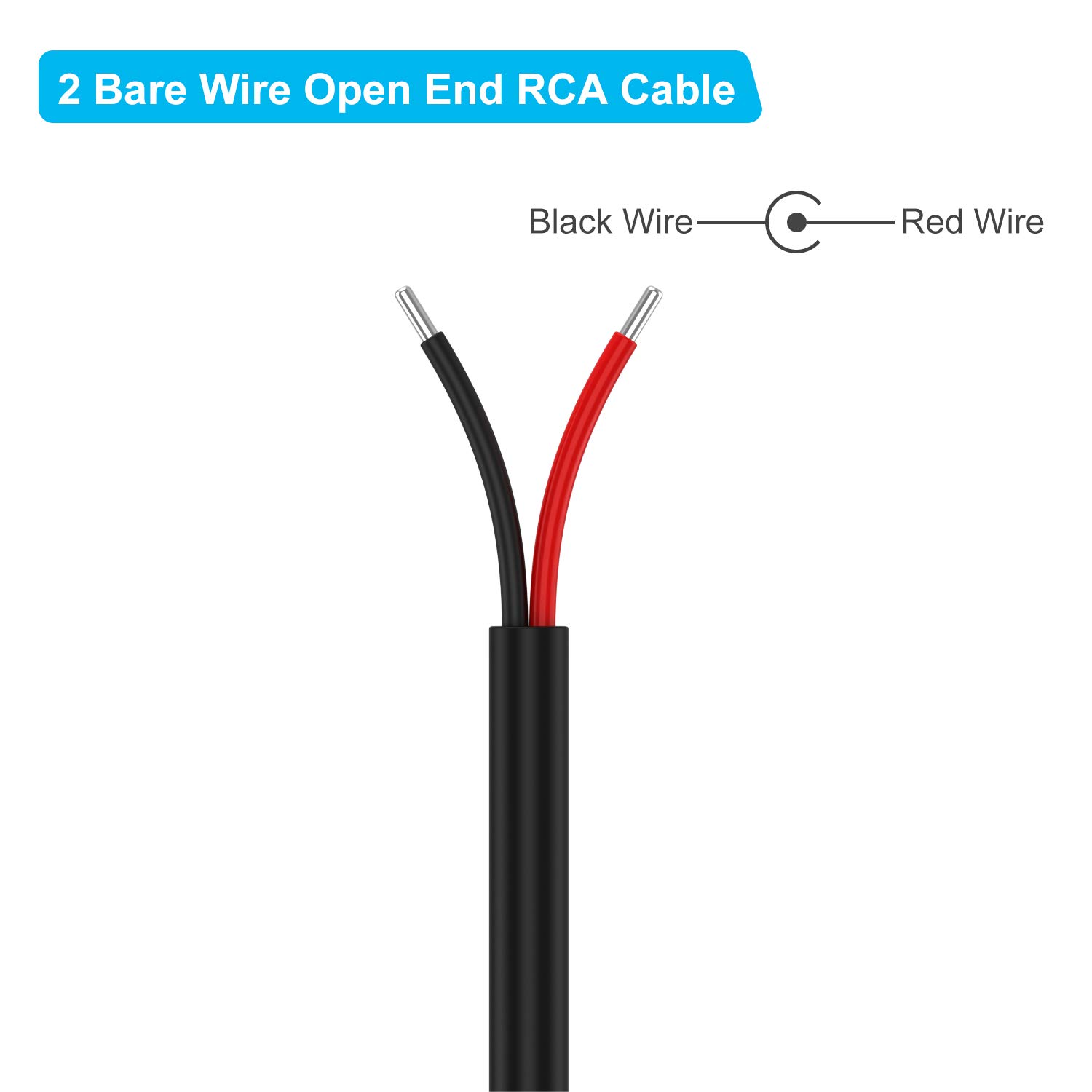 Buy RCA to Bare Wire Cable, Used to Replace RCA Male Plug Connector