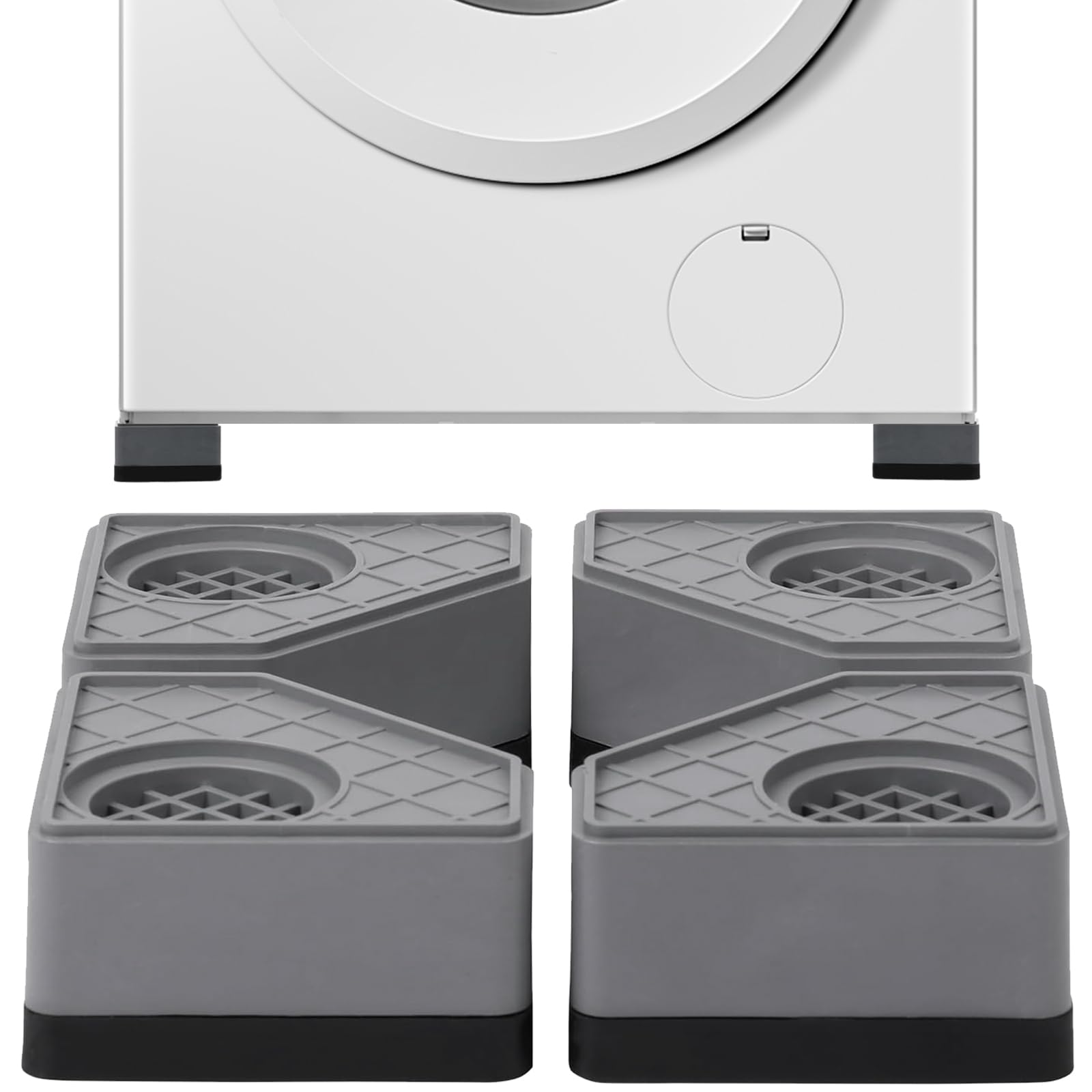 Amazon.co.jp: 洗濯機用防振かさ上げ台 底上げ防振ゴム 洗濯機 防振