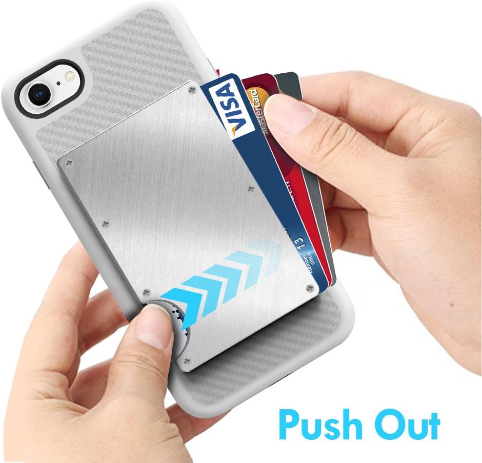 Exclusive iPhone SE 2020 Wallet Case, iPhone 7 Wallet Case, iPhone 8 Card Holder Case, ZVEdeng Aluminum Credit Card Holder Card Clip Shockproof Money Pocket Wallet Case for Apple iPhone SE(2020)7/8 4.7'' Silver Super Deal Product iPhone SE 2020 Wallet Case, iPhone 7 Wallet Case, iPhone 8 Card Holder Case, ZVEdeng Aluminum Credit Card Holder Card Clip Shockproof Money Pocket Wallet Case for Apple iPhone SE(2020)7/8 4.7'' Silver