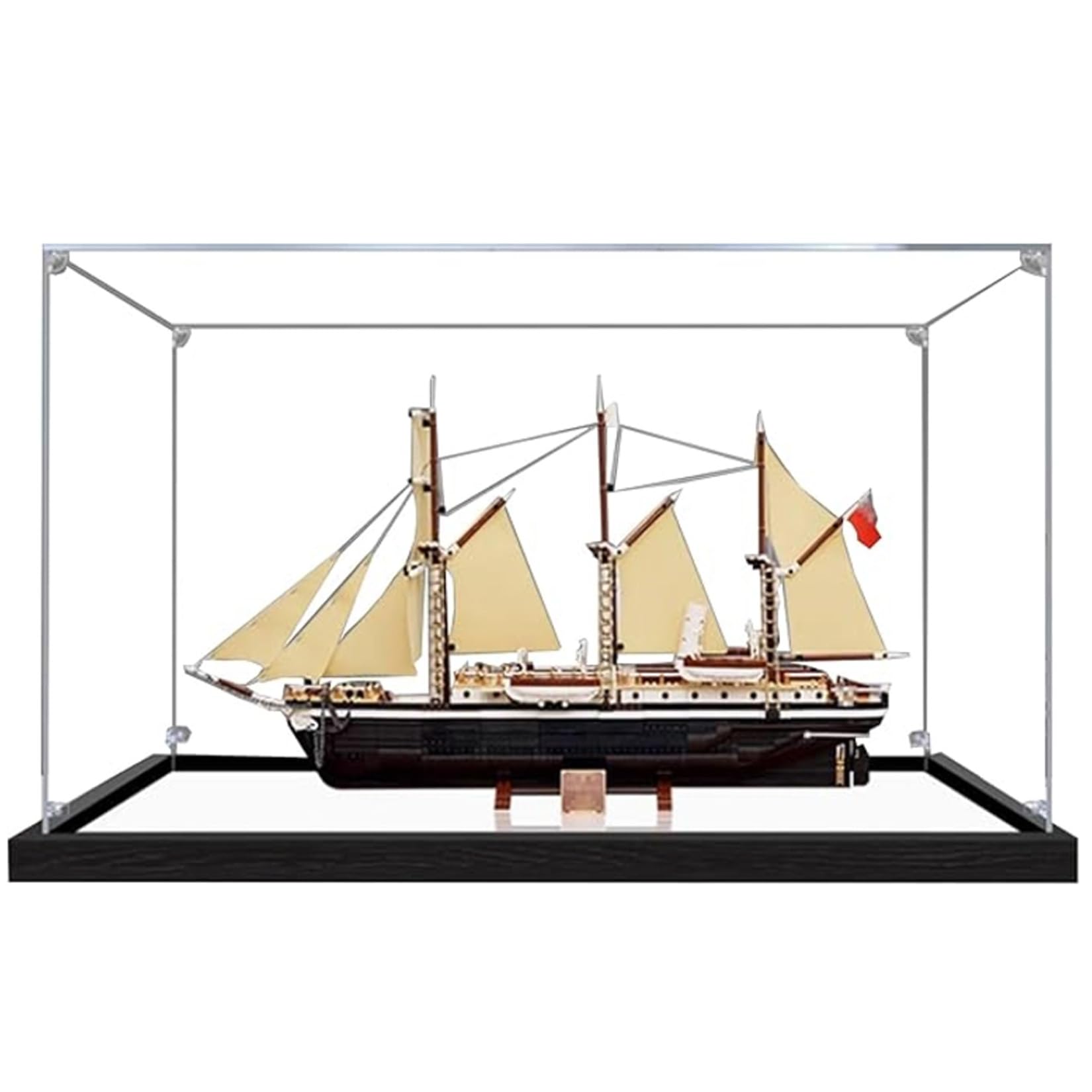 Acrylic Display Box for Lego 10335 Endurance Exploration Ship Model, Transparent Dustproof Display Box, Storage Box, Compatible with Lego 10335 Model (Model Not Included) (Mirror Base 3mm)