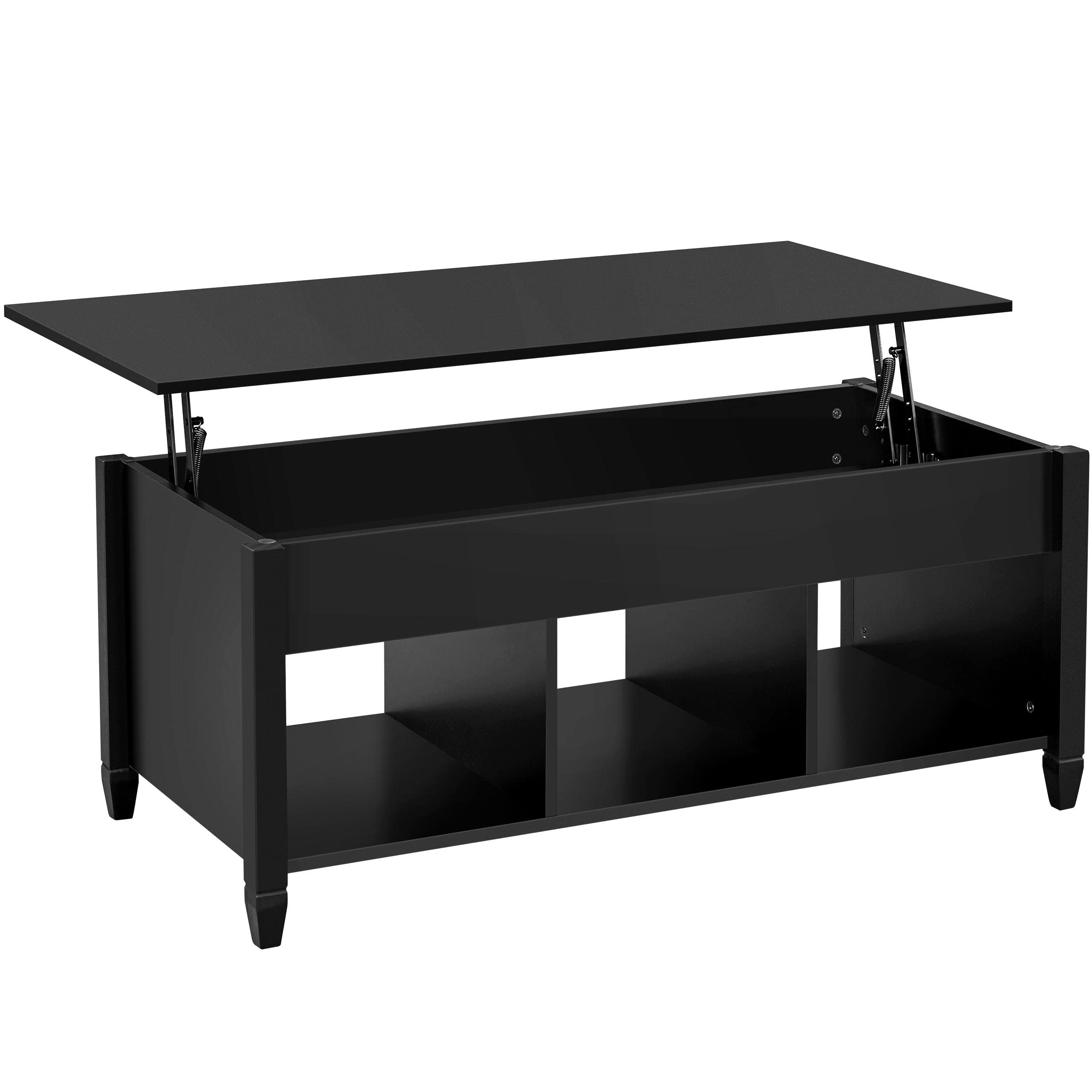 Yaheetech Black Coffee Table, 47.5in Lift Top Coffee Table, Lift Up