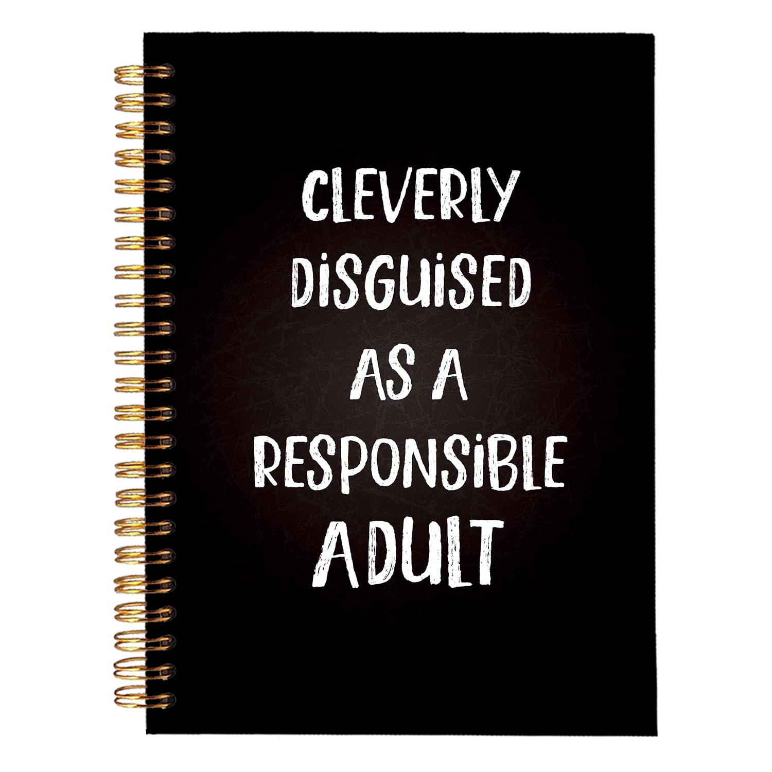 MOFUYU Funny Work Notebook - Meeting Notebook for Work, "Cleverly Disguised as a Responsible Adult", Office Supplies Gift, To Do Meeting Notebook for