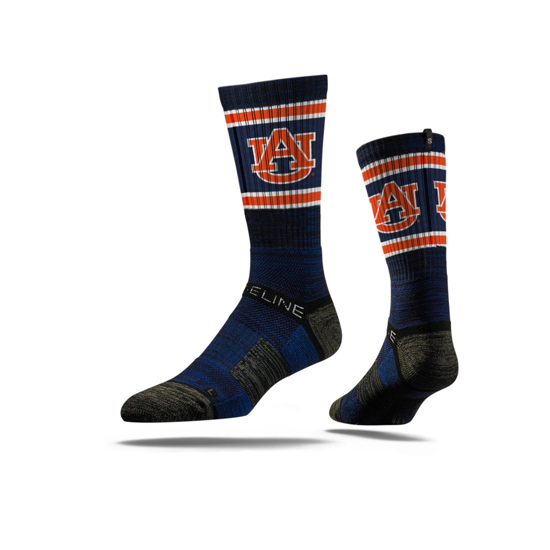 StridelineAuburn University Tigers Socks | Auburn University Apparel Navy, Navy, Fits US Shoe Sizes: Mens 6-13 Womens 8-15