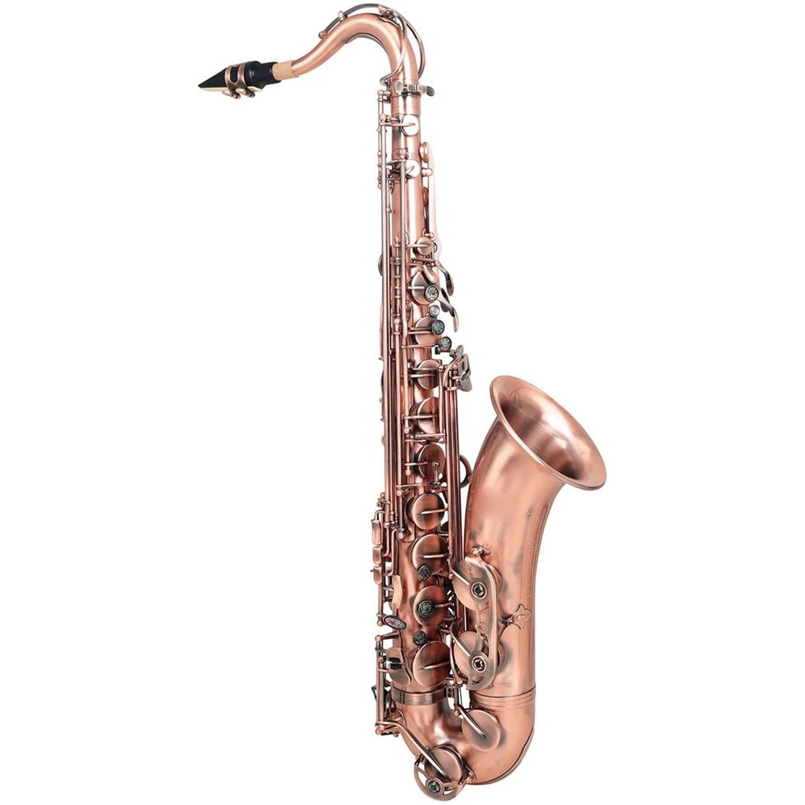 Saksofon Saksofon Tenorowy Mosiężny Złoty Lakier B-płaski Saksofon Tenorowy Instrument Dęty Drewniany Z Futerałem I Akcesoriami