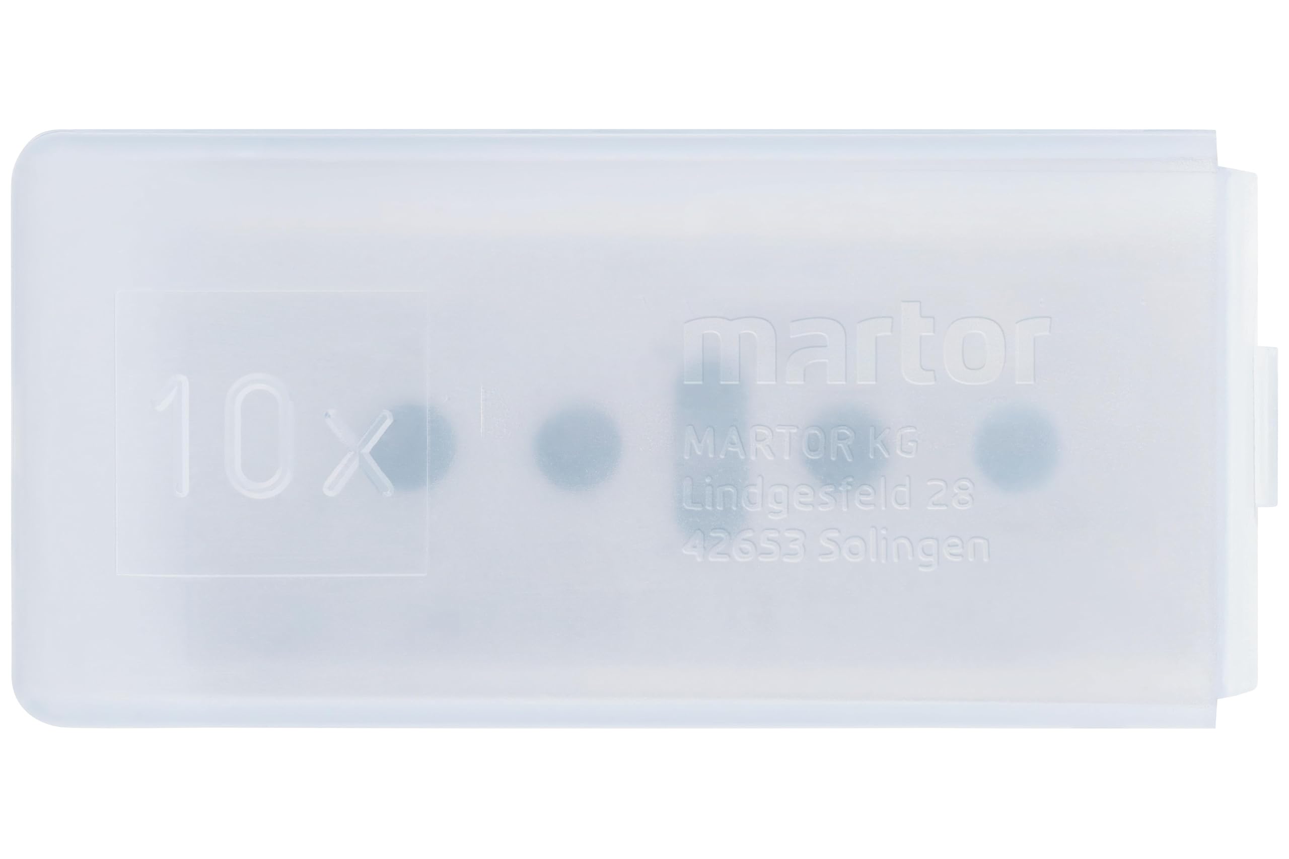 MARTOR 10 x OSTRZA PRZEMYSŁOWE, ostrza zamienne do nożyków, nożyki bezpieczne, 18,5 mm, ostre, w dozowniku, 4-krotnego użytku, NR 145