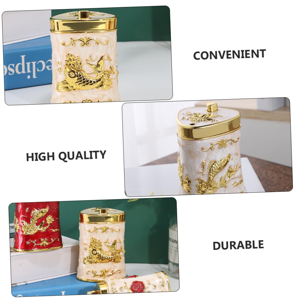 BRIGHTFUFU 1pc Press Type Toothpick Organizer Box Decorative Automatic Toothpick Dispenser for Home Kitchen Compact Lightweight Design Easy to Use Finish