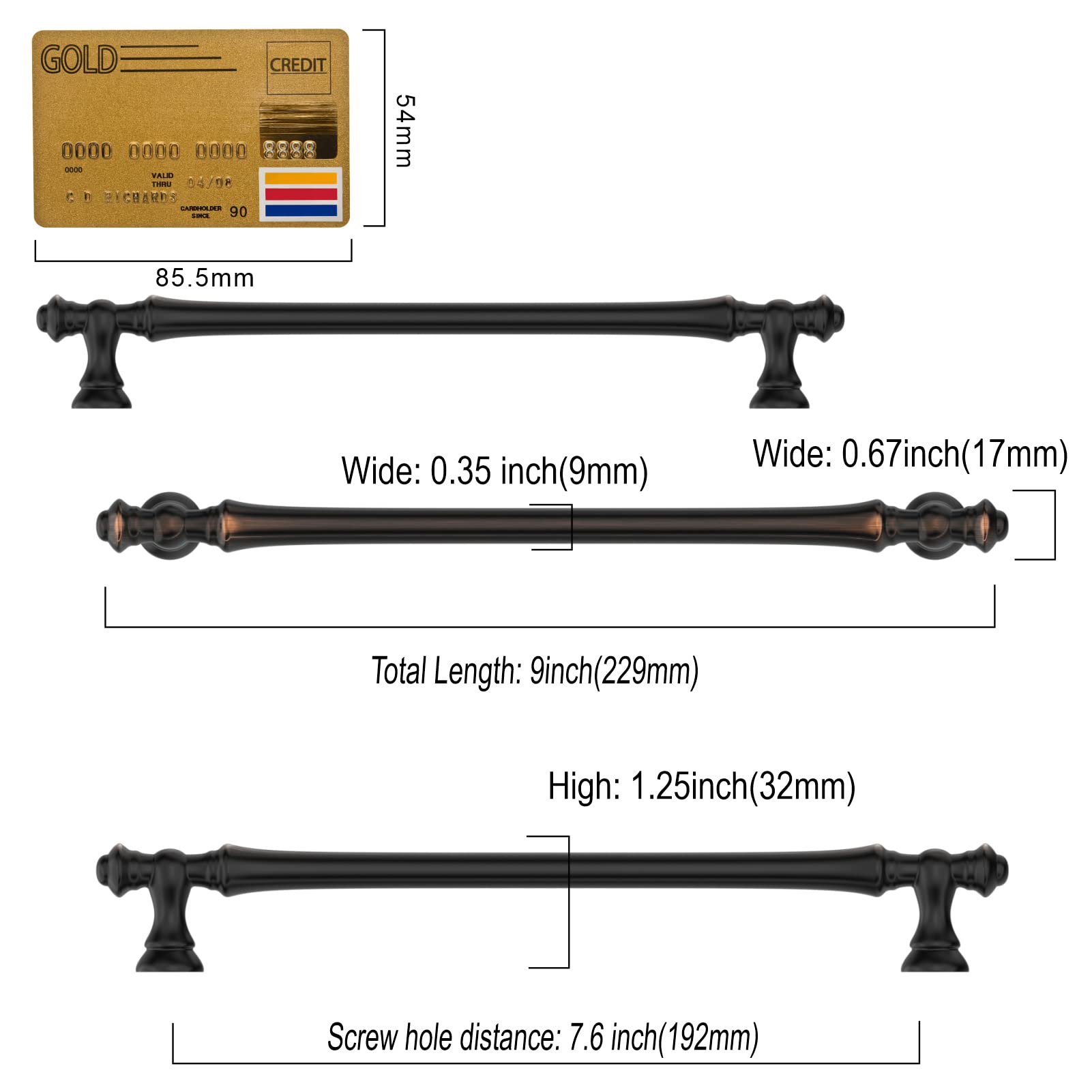 Cabinet Pulls Oil Rubbed Bronze 5 Inch