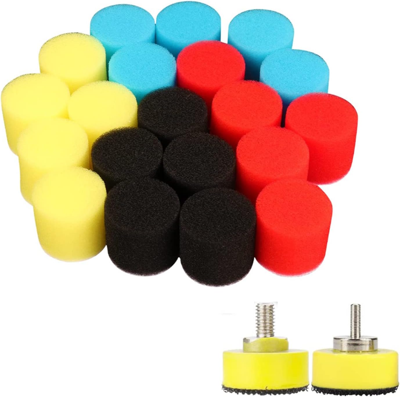 22pc Mini Buffing Polishing Pads Kit 1Inch Car Foam Buffing