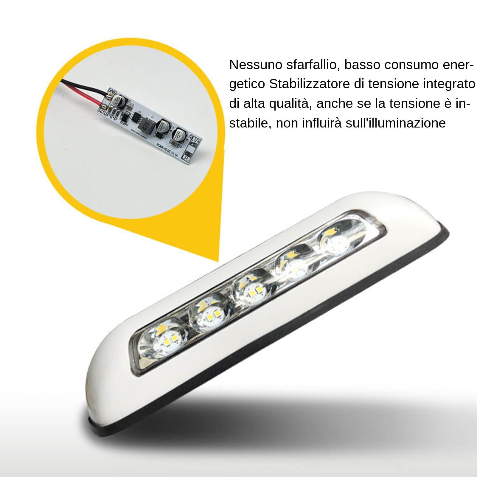 Plafoniera LED Campervan Impermeabile Luce Esterna RV per Rimorchio Barca Trailers