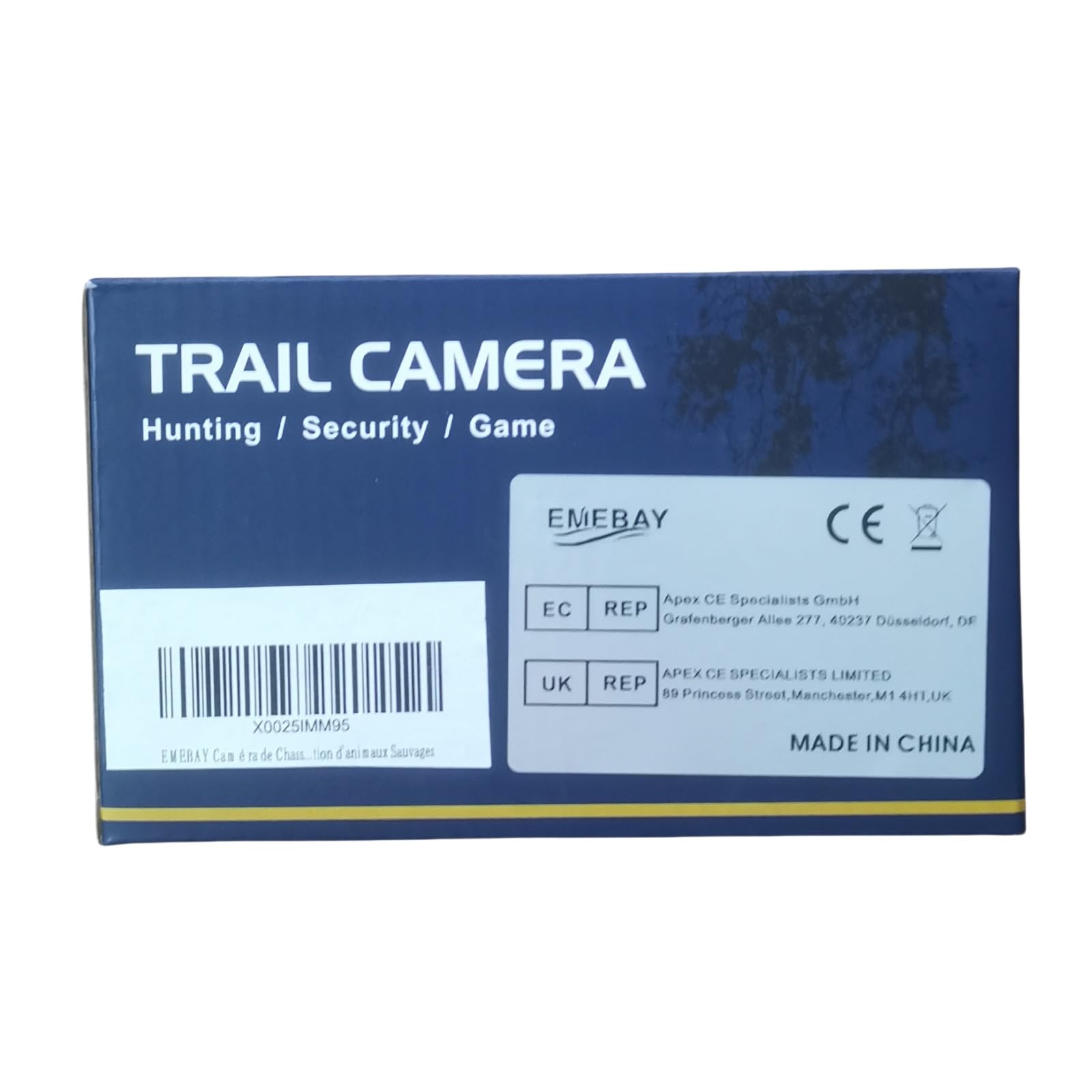 EMEBAY Caméra de Chasse Surveillance 36MP 1080P IP66 Étanche Écran LCD