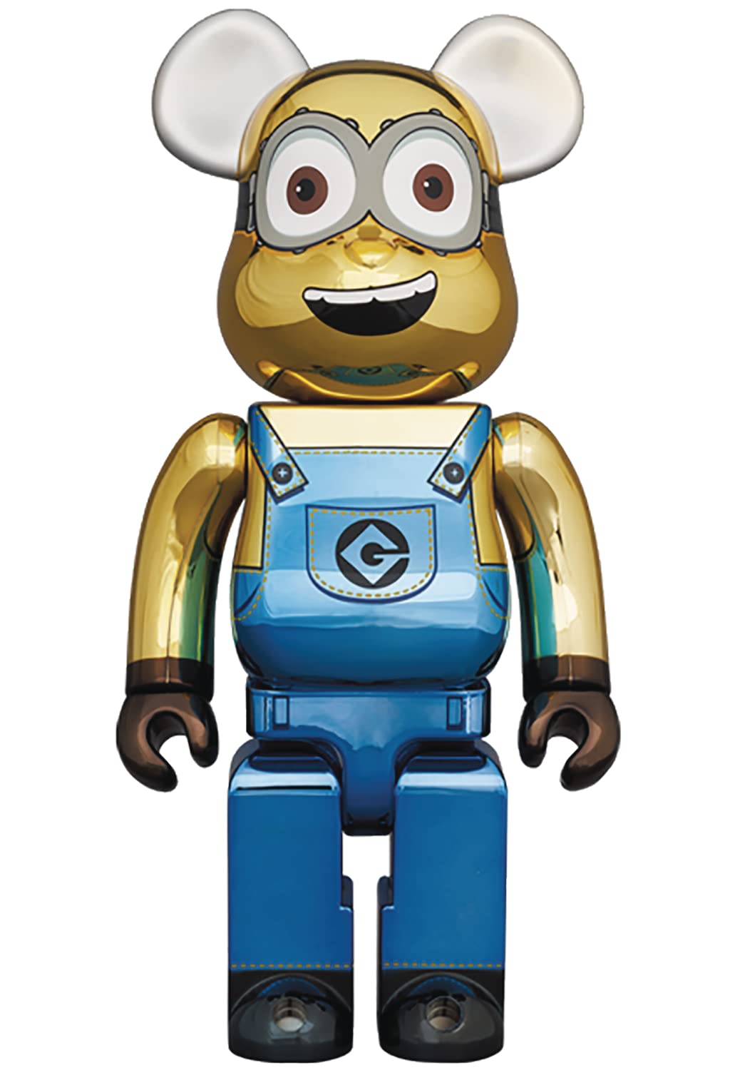 Amazon.com: Medicom Minions Dave Chrome VER 1000% BEARBRICK : Toys 