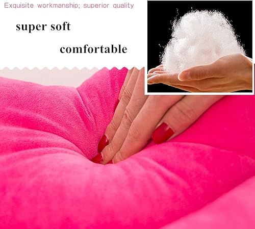 Miniatura 3 de LEVINIS Almohadas con forma de labios rosa intenso regalo del día de San Valentín terciopelo suave cojín reversible decorativo para cama sofá u