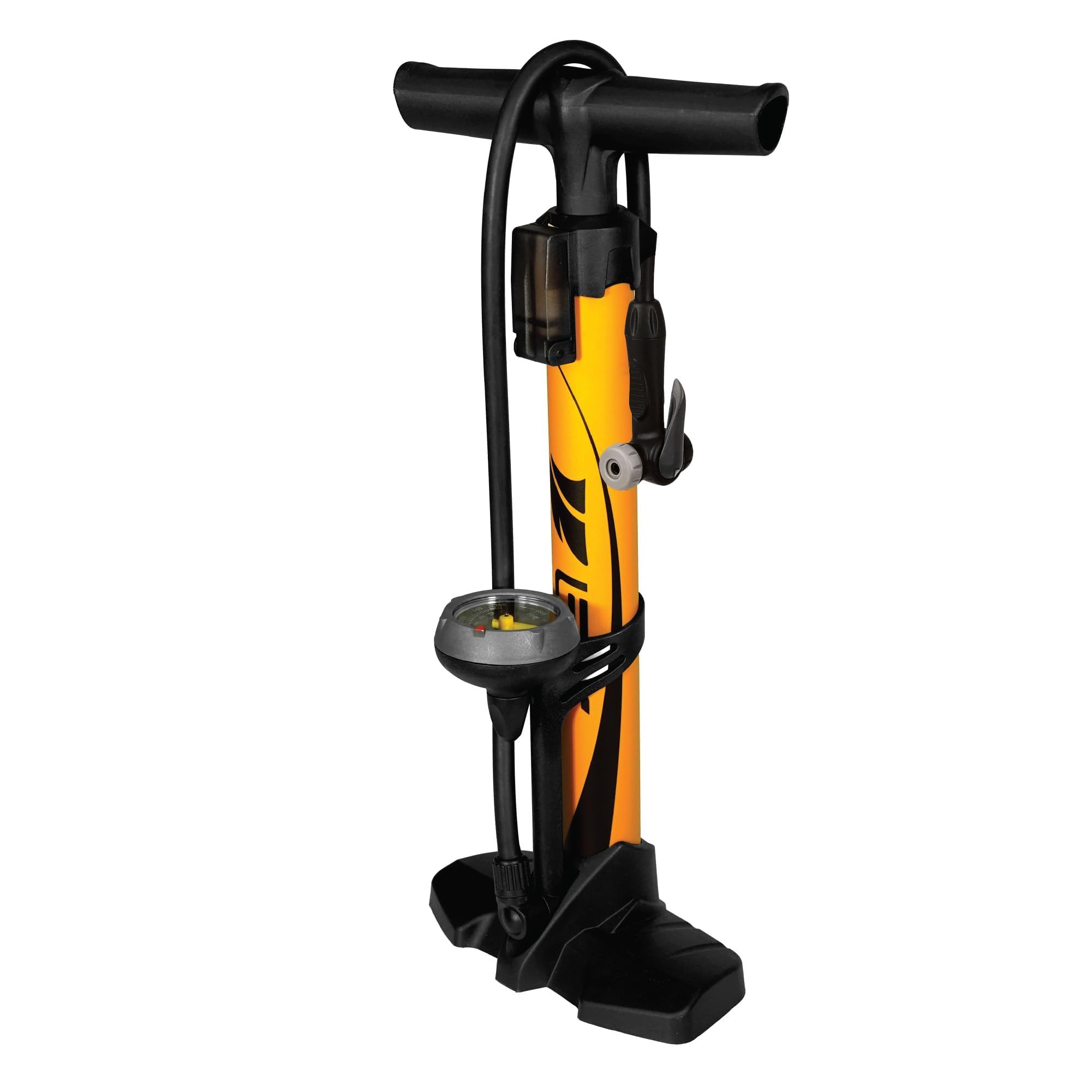 BV Bicycle Pump Durable Bike Floor Pump 17/24 inch Smart Valve Head, 160 PSI, Automatically Reversible Presta and Schrader