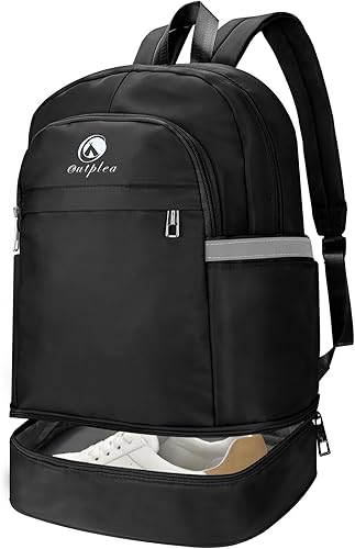 Mochila de gimnasio de 28L, bolsa de gimnasio grande, mochila de entrenamiento, mochilas deportivas compactas para bailar y nadar, Negro -, 28 l,