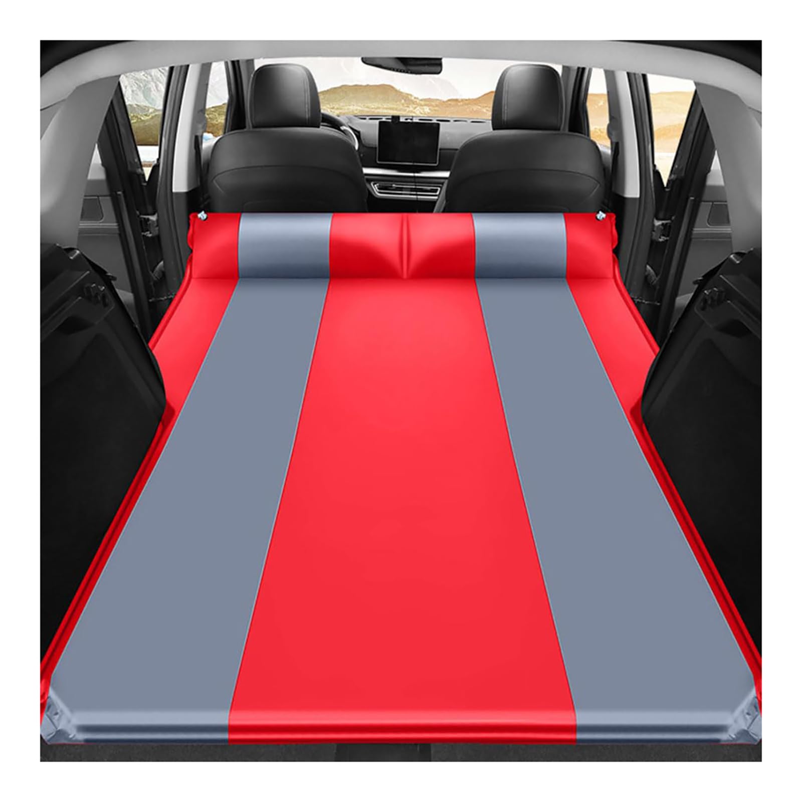 RYOSRKQMK Car Inflatable Mattress for Dacia Logan MCV Fiskal Stepway/Nova/Supernova/Sandero Sleeping Pad Trunk Air Bed Mattresses Back Seat Cushion Camping Travel Mat,C