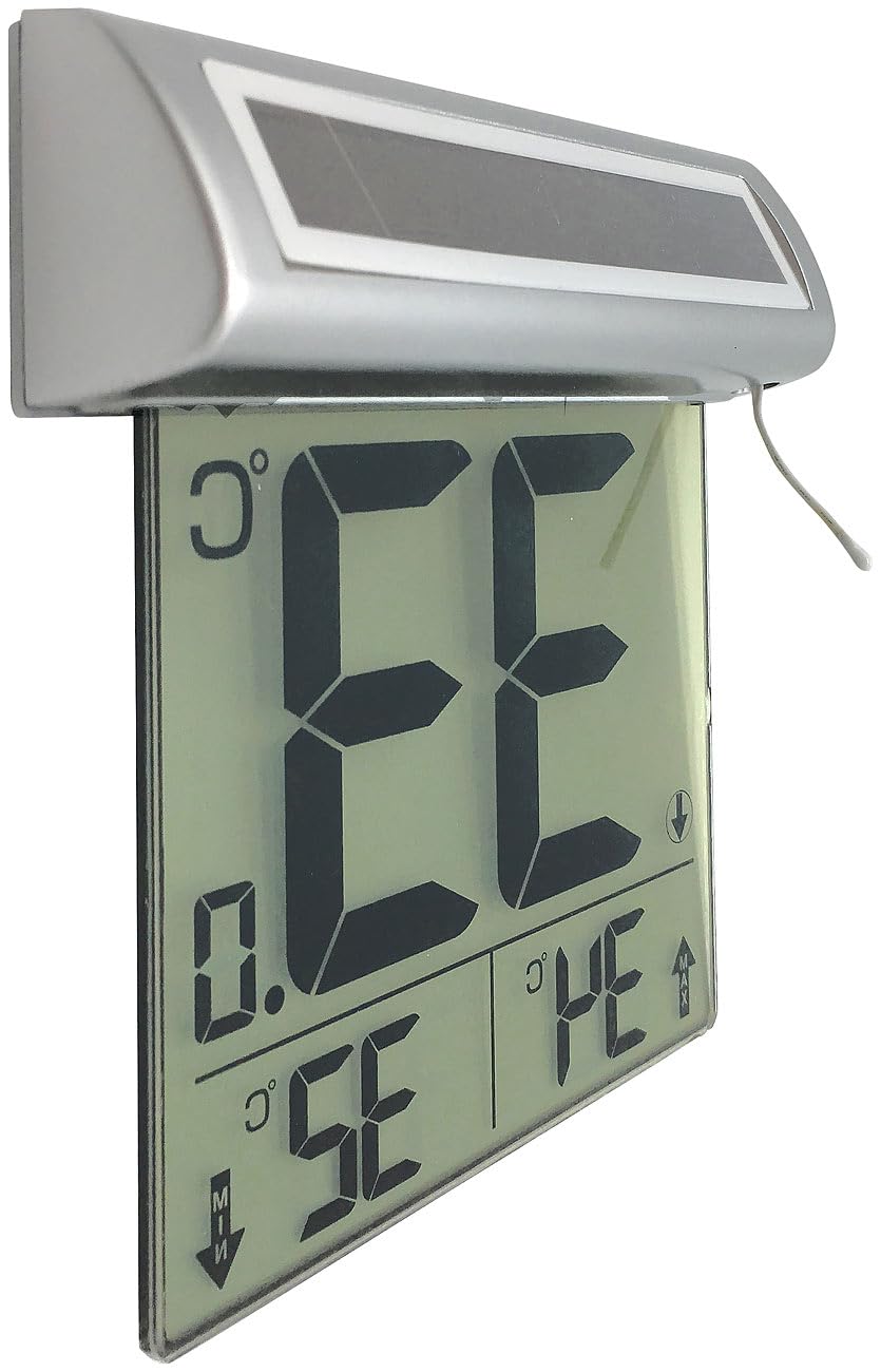 Infactory Thermomètre numérique solaire pour fenêtre