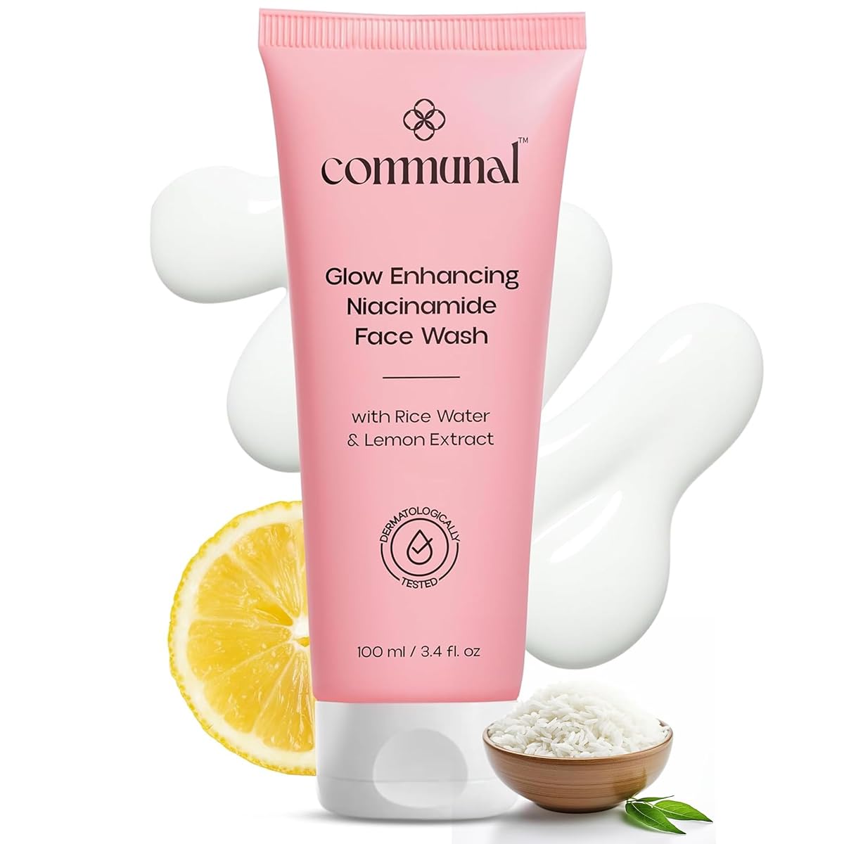 Communal Glow Enhancing Niacinamide Face Wash 100ml with Rice Water & Lemon