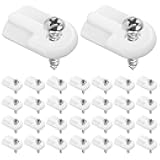 30 Pack L 5766 Window Screen Clips with Screws, Storm Door Window Clips, Window Ccreen Retainer Replacement Screen Clips to Hold The Screen in Window, Flush, White Plastic