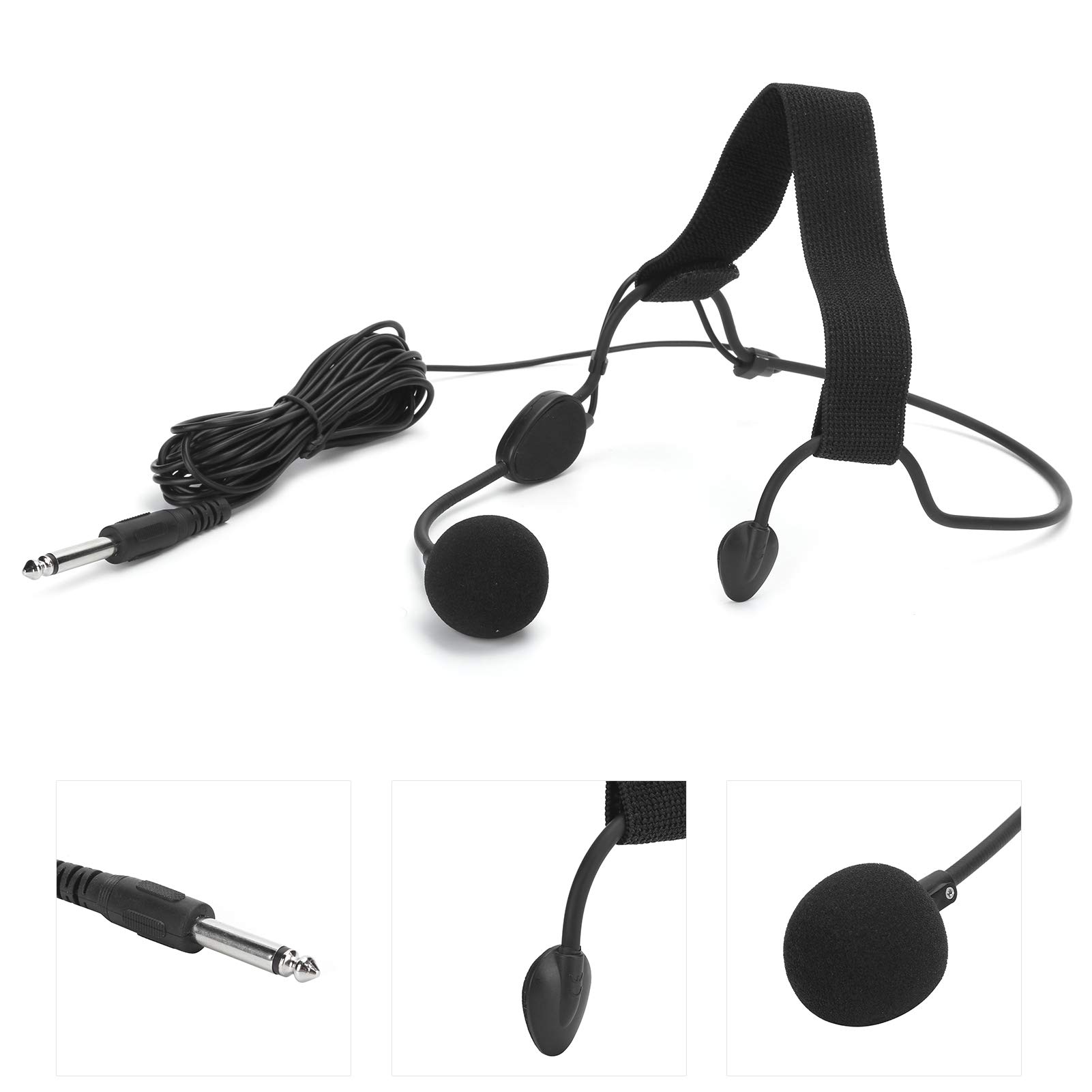 Mikrofon Earhook 6,35 mm, bardzo czuły mikrofon z redukcją szumów, Dynamic Directional Portable do instrumentów muzycznych