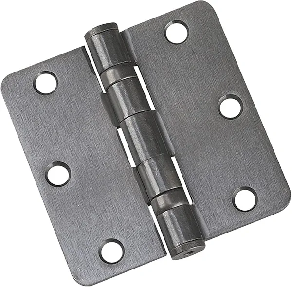 Richelieu 42821SANB Onward (2-Pack) 3 1/2-inch (89 mm) Full Mortise Ball Bearing Butt Hinge for Interior Door, 1/4-inch Radius, Satin Antique Nickel