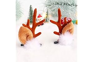 Aceorna Christmas Deer Antler Hair Clips