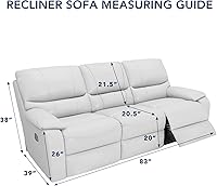 Vista 6 de PureFit Fundas de Sofá Reversibles Resistentes al Agua para Sofá Reclinable de 3 Asientos - Funda Antideslizante para Sofá Reclinable Dividido de 3