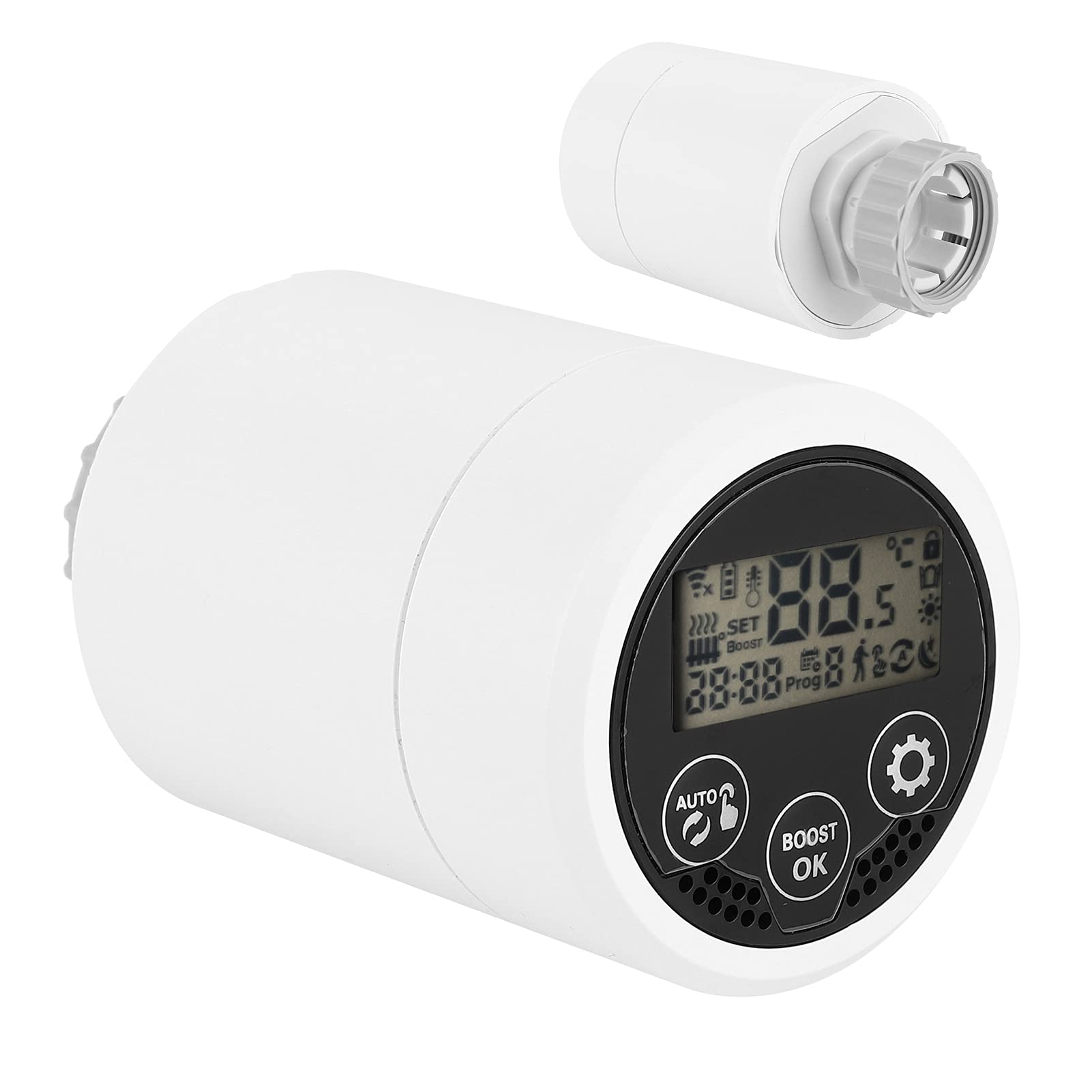 Válvula de Radiador Válvula de Radiador Inteligente Controlador de Temperatura LCD 41 a 95F 0.5C Precisión Aplicación Programa Semanal de Voz para Radiadores de Calefacción de Hoteles en el