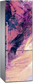 Oedim Vinilo para Frigorífico Imitación Óleo Abstracto de Colores Rosa 185x70cm | Adhesivo Resistente y Económico | Pegatina Adhesiva Decorativa de Diseño Elegante