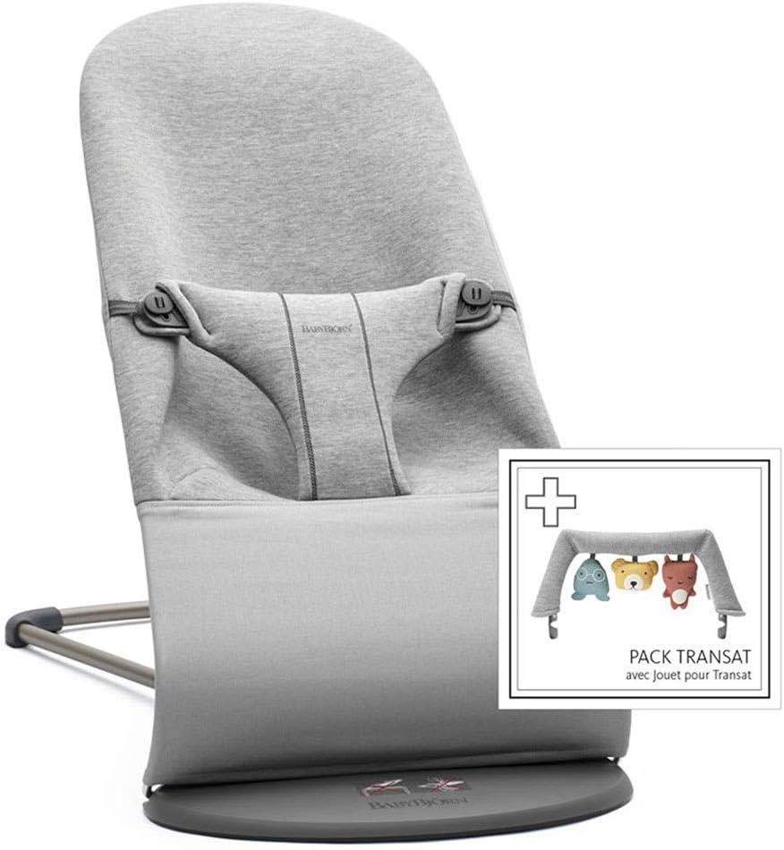 BabyBjörn Bouncer Bliss with Toy , 3D jersey, Light grey, with Toy Soft friends