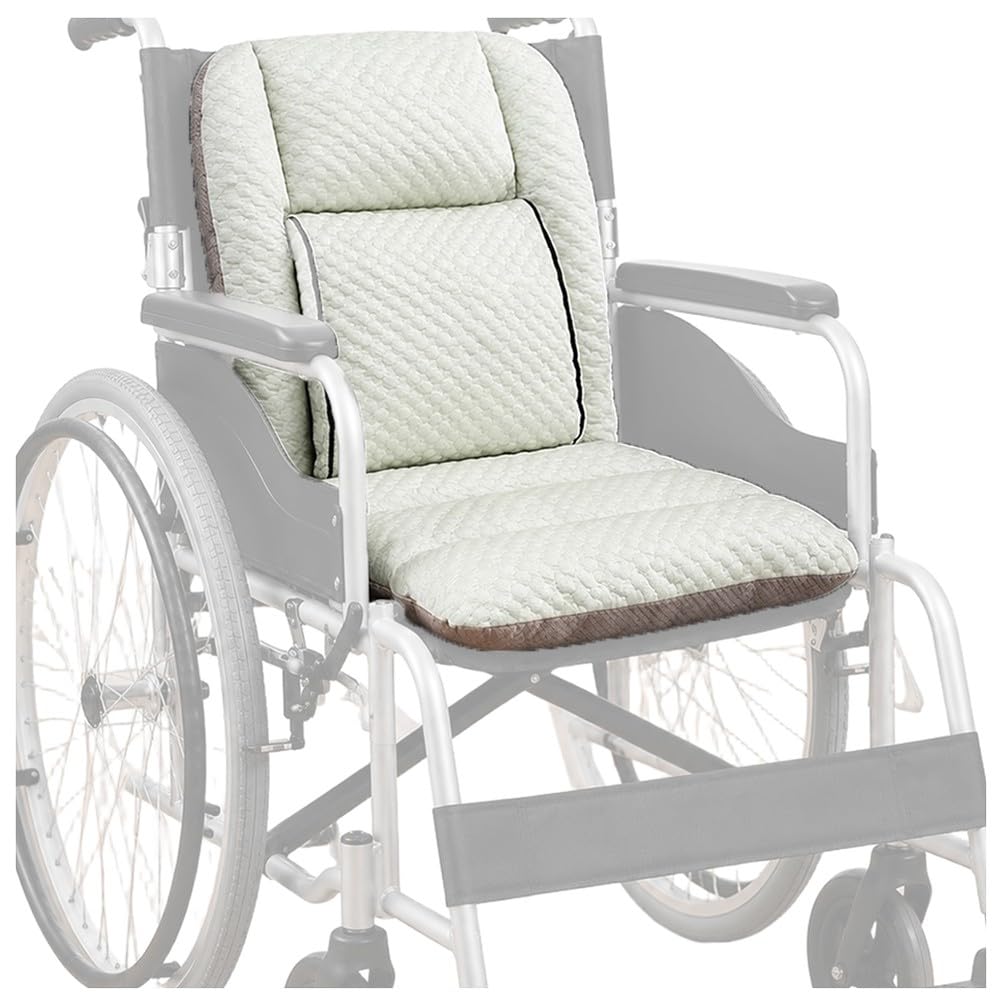 Coussin Fauteuil Roulant Anti-escarres, Coussin D’Assise Et Dossier Respirant, Set Rembourré Confortable pour Chaise Roulante, Soutien Ergonomique Hôpital,Quotidienne