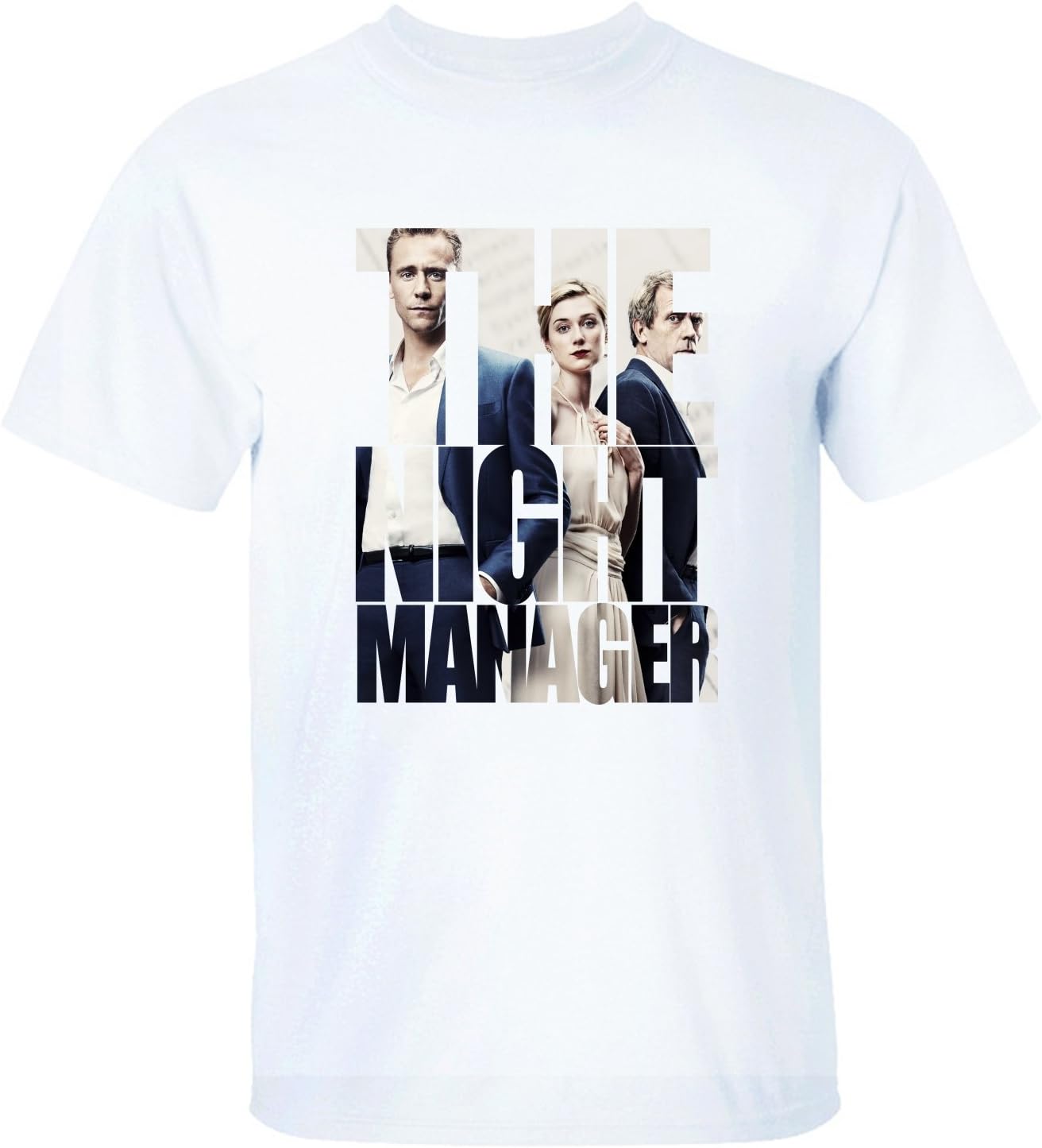BMWW Men's The Night Manager Hugh Laurie Hot British Spy Mission Novel TV Shows T Shirt white XXL