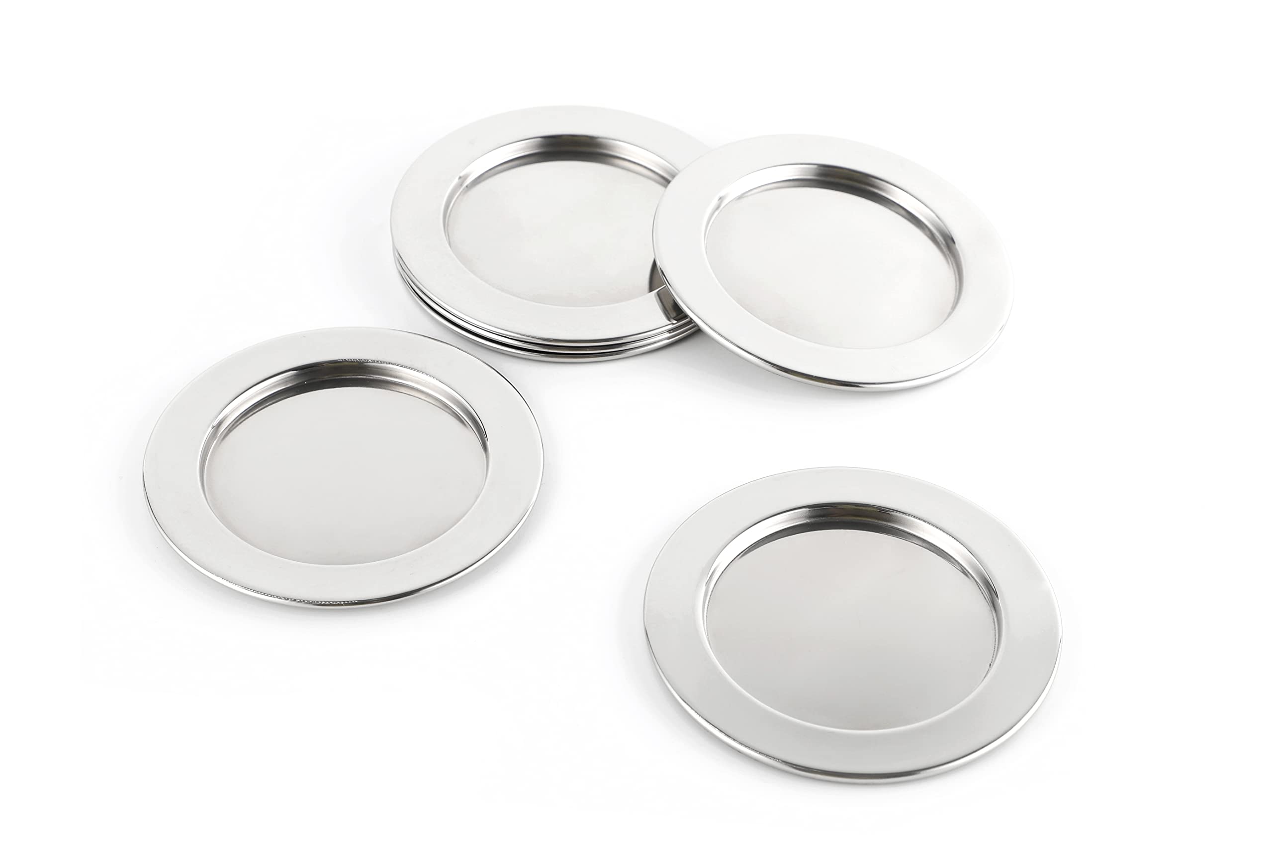 Set 6 Sottobicchieri Con Base Per Casa Bar Ufficio Modello Cristal In Vetro