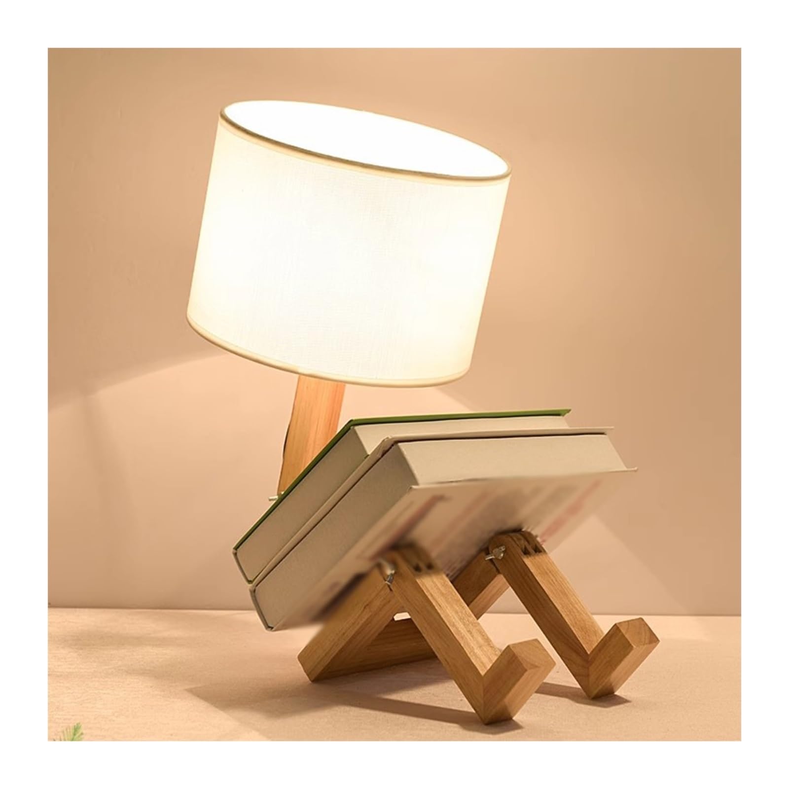 Lampka nocna prosta lampa biurkowa do nauki lampka nocna lampka nocna drewno ludzie ściemniana wersja wtyczki do sypialni salonu nauki, drewno lampki nocne