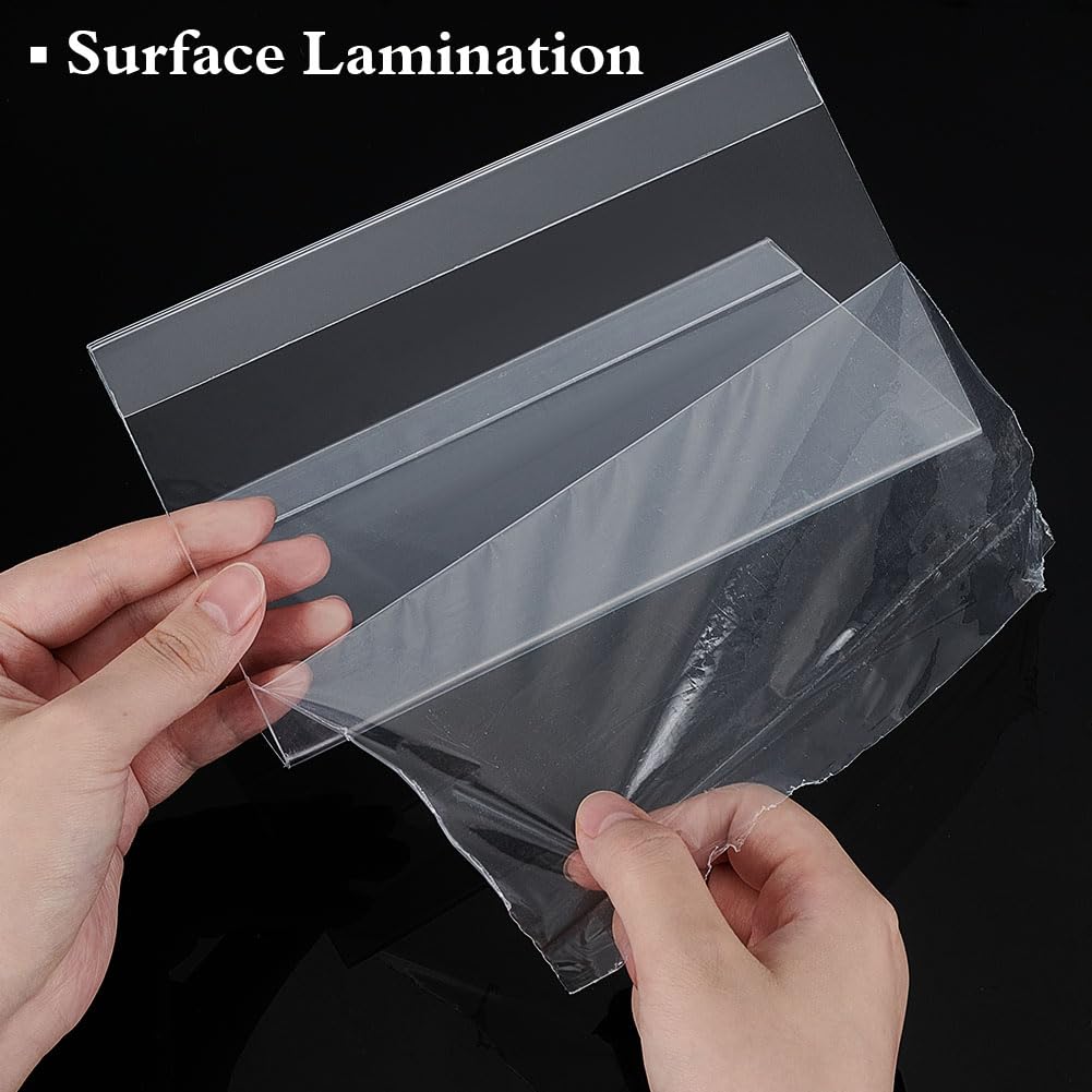 BENECREAT 16 pz. Porta Nome In Plastica Trasparente con Pellicola, Espositore per Targhetta con Nome A Forma di V Da 18x8.5x10cm per Tavolo, Ufficio, Conferenza D'Affari, Matrimoni, Partito
