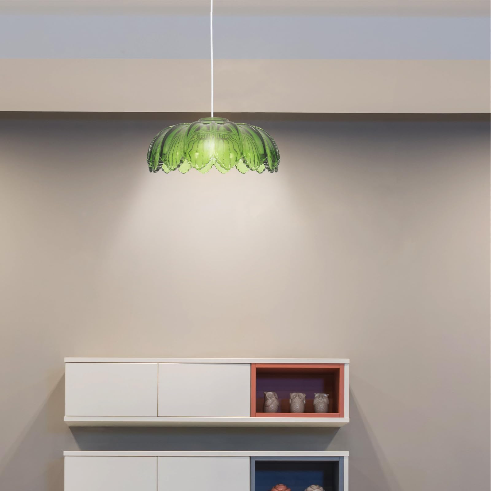 Gatuida Pantalla de Lámpara de Vidrio Cubierta de Pantalla de Lámpara Estética Colgante Suaviza la Luz Fácil de Instalar Dormitorio y Oficina