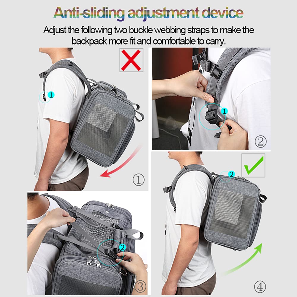 Meng Transportin para Perros Pequeños Portátil Bolsos para Mascotas Mochila para Mascotas Máxima 10kg Portador De Viaje Mochila Portadorpara Perro Gatos