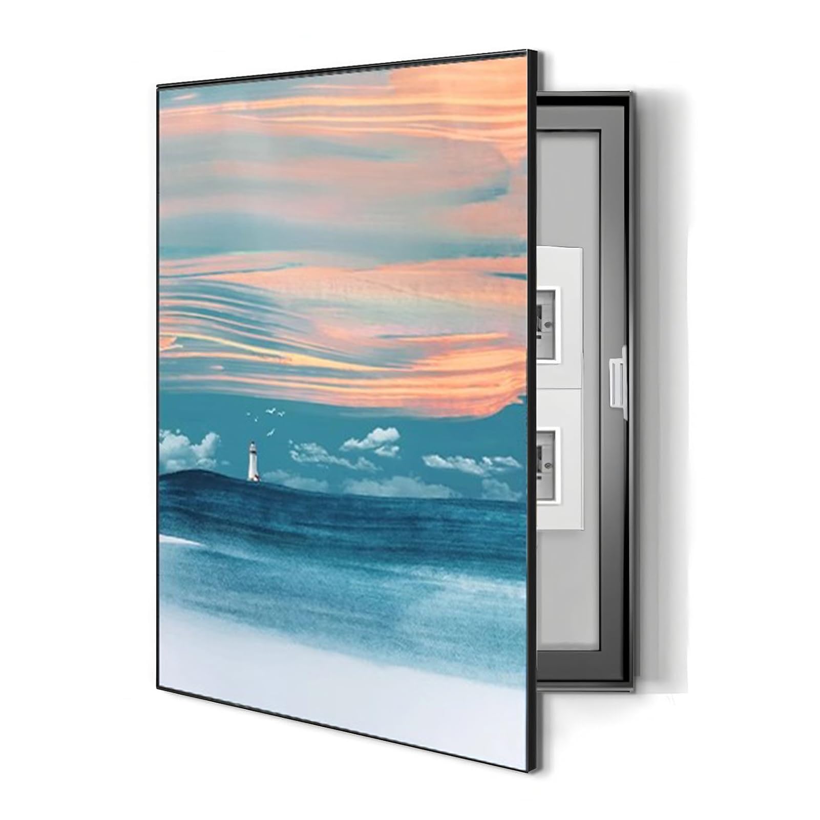 Breaker Box Cover Decorativ Electric Meter Box Decorative Painting Electrical Panel Cover for Indoor Outdoor Breaker Hiding Panels Creative Switch Box