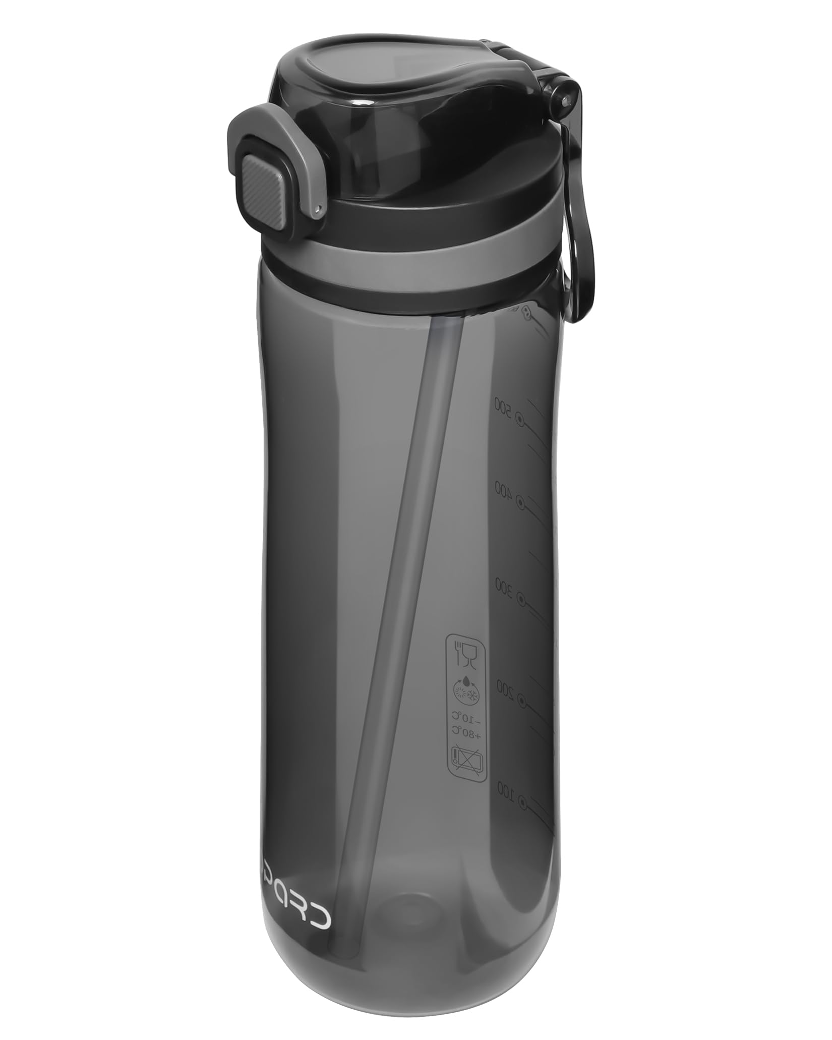 Opard 700 ml/1000 ml Water Bottle with Straw Cap, Dishwasher Safe, BPA-Free, Leak Proof Flip Top Bottle