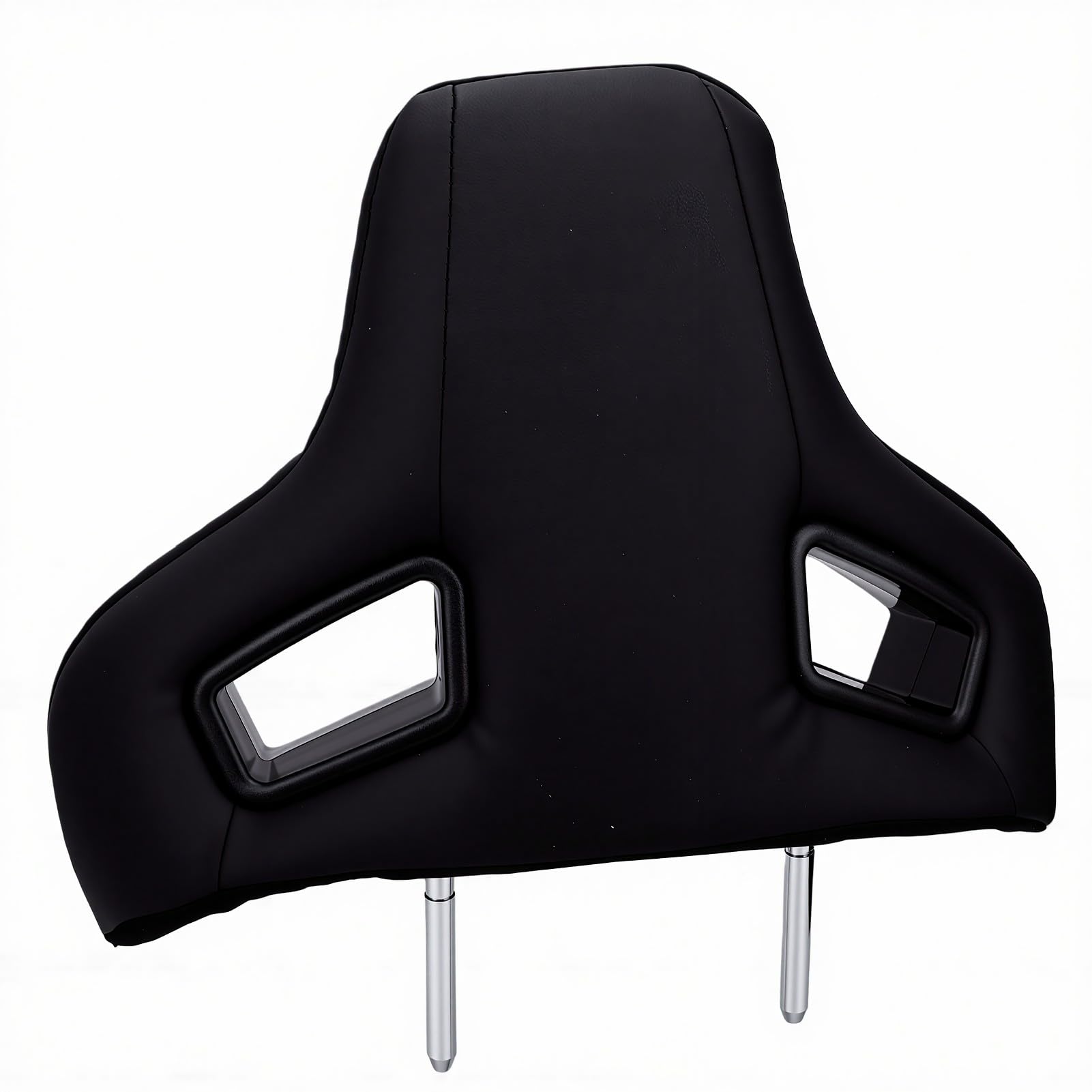 Ajustement Universel de Course pour Appui-tête de Siège avec Oreiller Cervical, Support Réglable Confortable pour Les Amateurs de Voiture, Cuir PVC de qualité Supérieure, Noir 6 Pièces