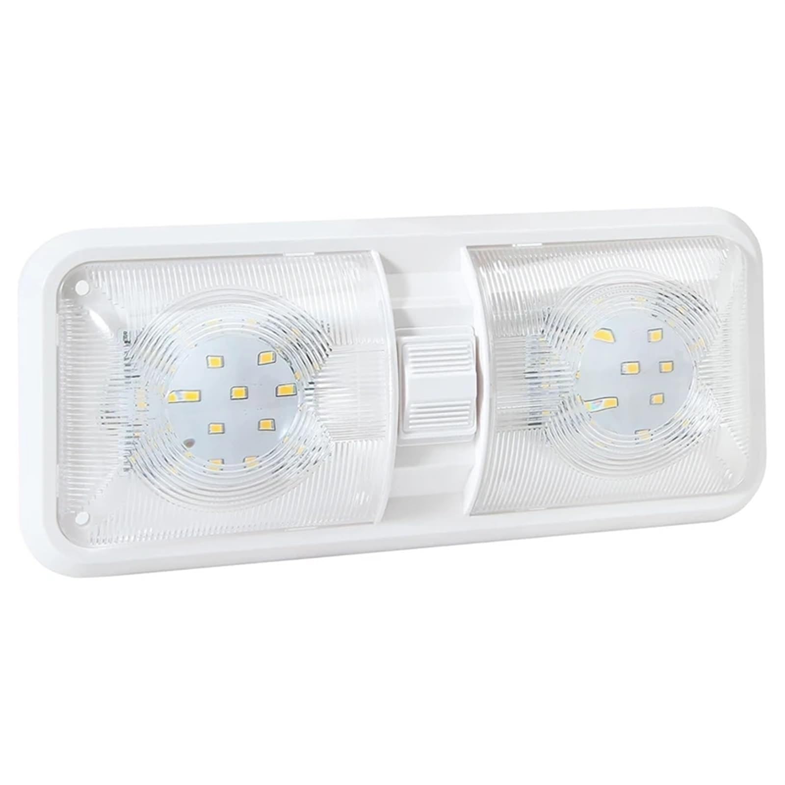 Light 12V LED Lights Ceiling Double Dome Light Fixture Interior Lighting Car, For RV Trailer Boat Front interior reading light